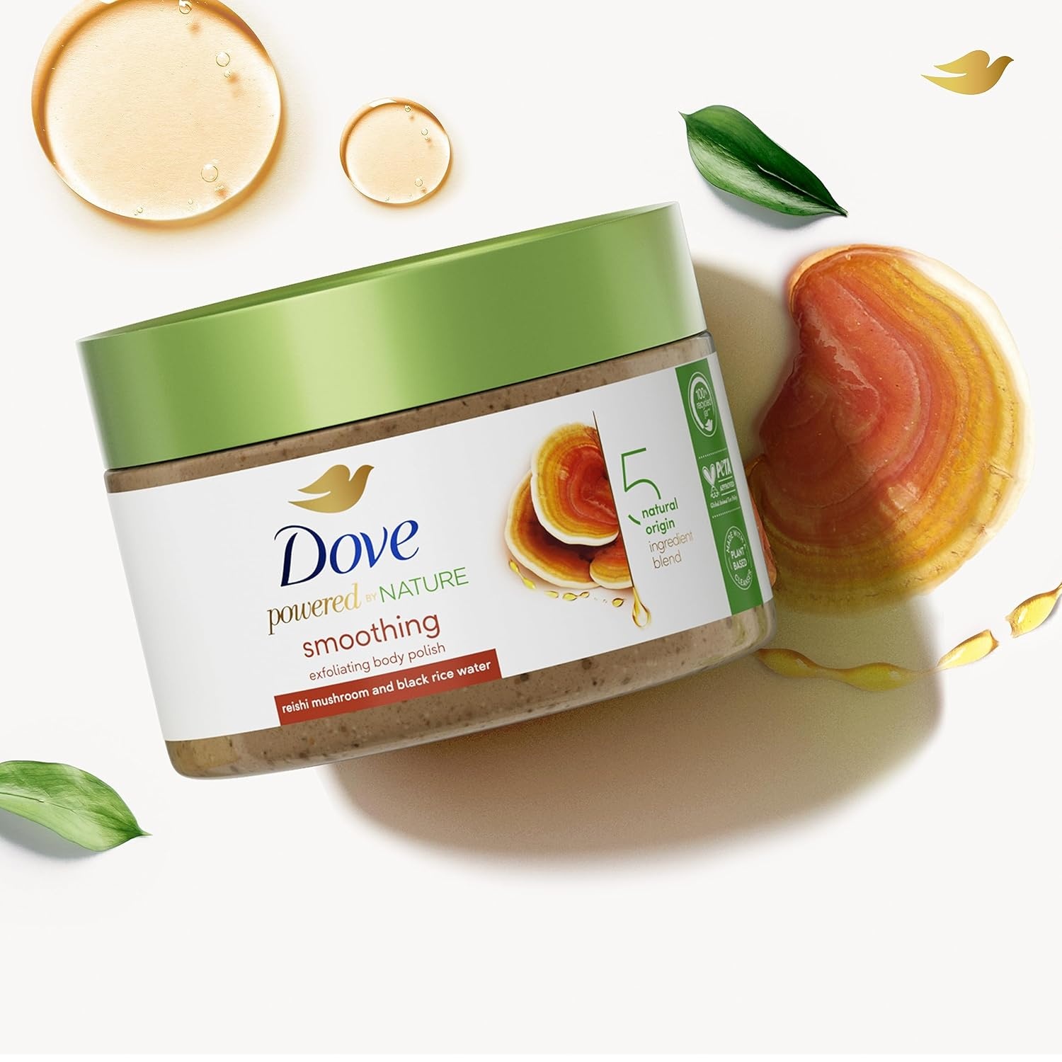 image:imageDove Powered By Nature Smoothing Body Polish Exfoliating With 5 Natural Origin Ingredient Blend For Skin Care 105 oz Pack of 1105 Ounce Pack of 1