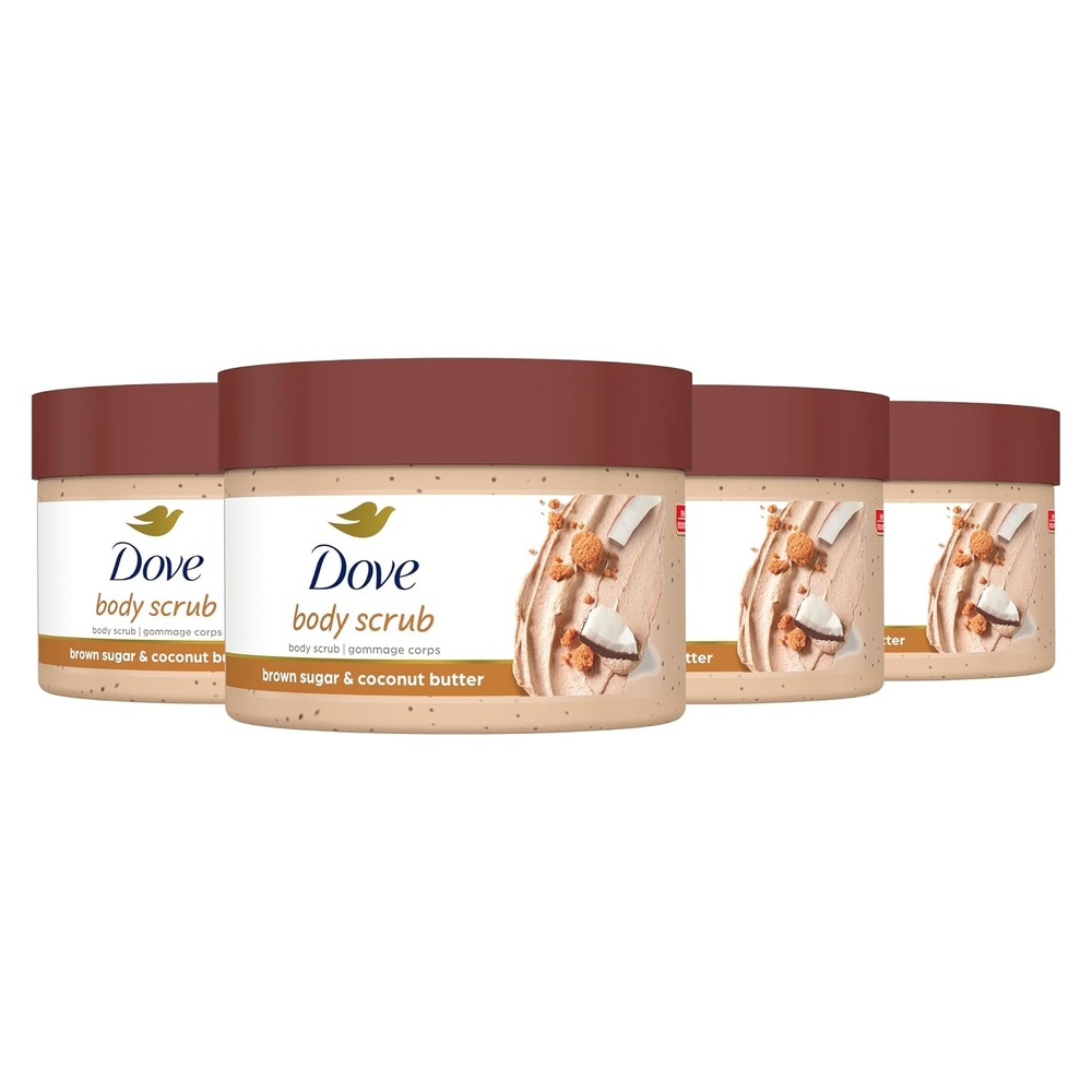 image:imageDove Scrub For Silky Smooth Skin Brown Sugar amp Coconut Butter Body Scrub Exfoliates amp Restores Skins Natural Nutrients 105 oz 4 CountBrown Sugar and Coconut Butter