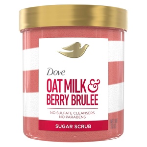 Dove Sugar Body Scrub Oat Milk & Berry Brulee For Exfoliated & 15 oz(15 Ounce (Pack of 1))