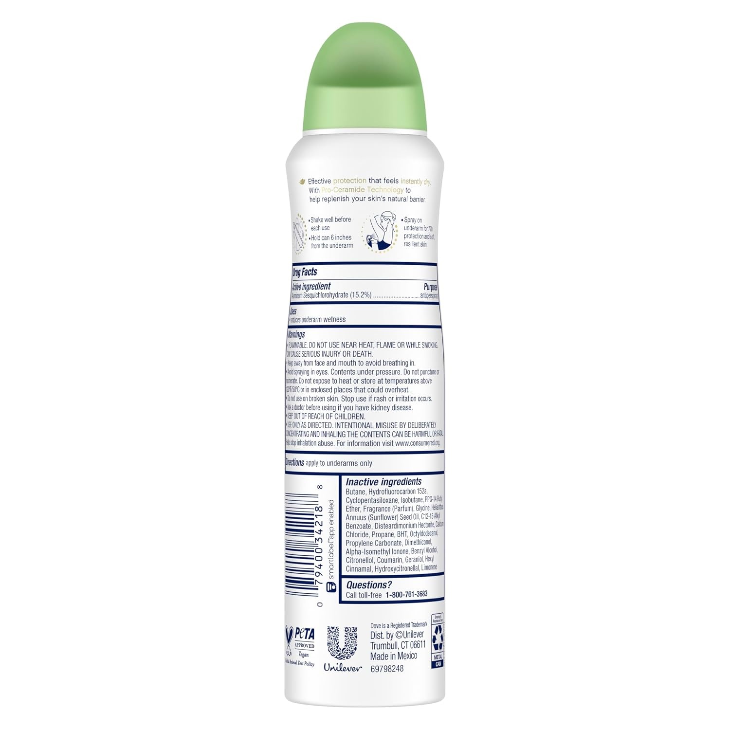 image:imageDove Advanced Care Antiperspirant Deodorant Spray Cool Essentials 38oz 4PK114 Ounce Pack of 1