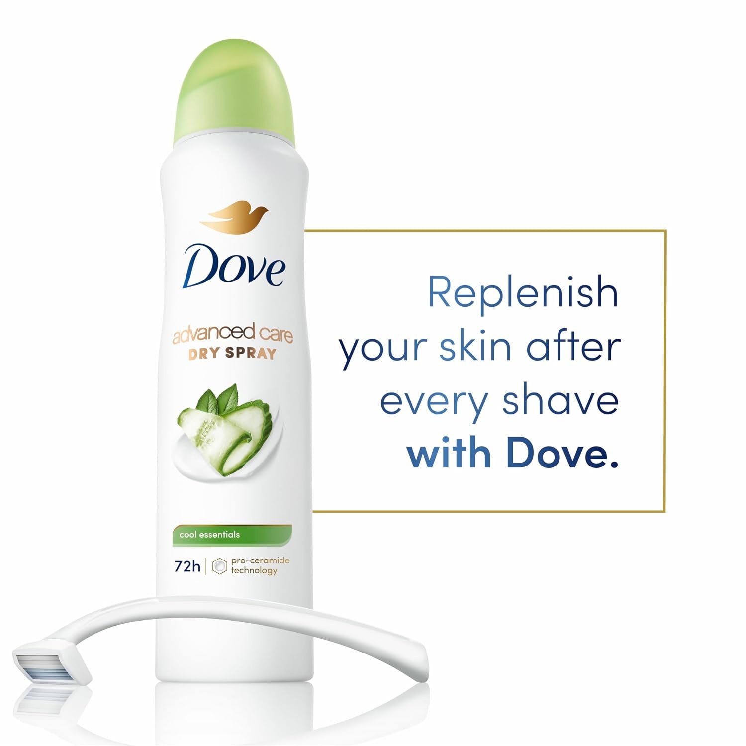 image:imageDove Advanced Care Antiperspirant Deodorant Spray Cool Essentials 38oz 4PK152 Ounce Pack of 1
