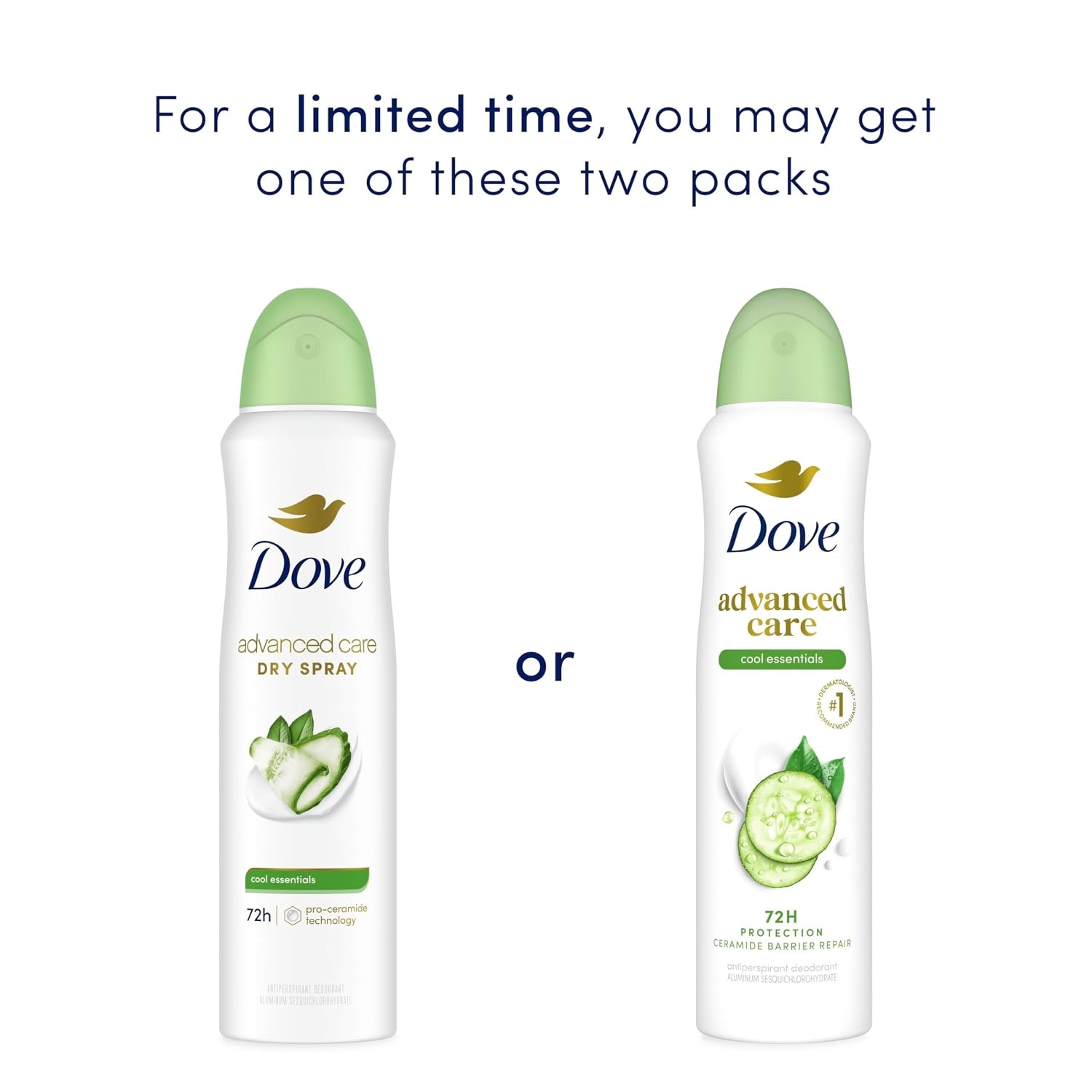 image:imageDove Advanced Care Antiperspirant Deodorant Spray Cool Essentials 38oz 4PK38 Ounce Pack of 1