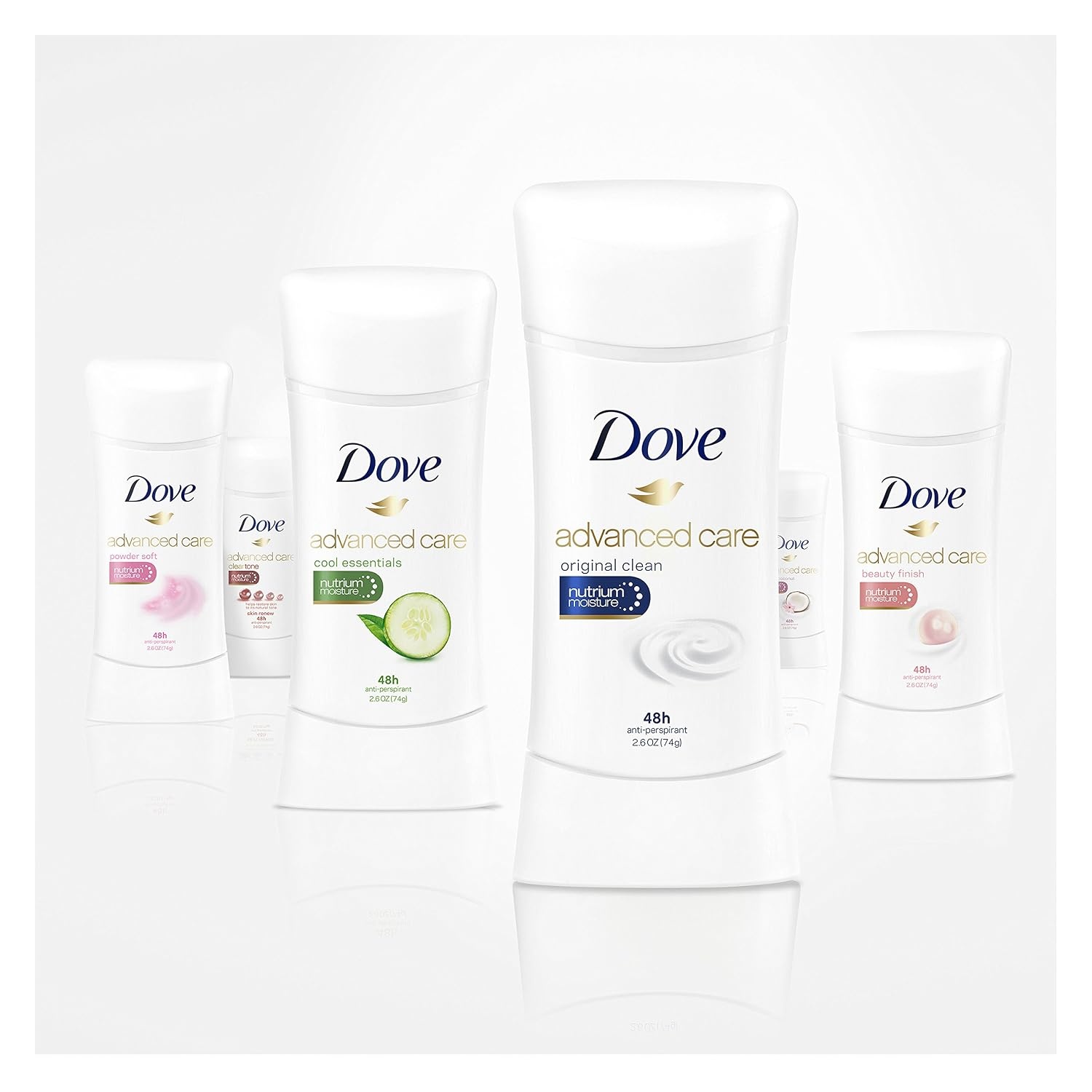 image:imageDove Advanced Care Antiperspirant Deodorant Stick 36 Ct Cool Essentials for helping your skinbarrier repair after shaving 72h odor control and allday sweatprotection with ProCeramide Technology 05ozClear Tone Sheer Touch