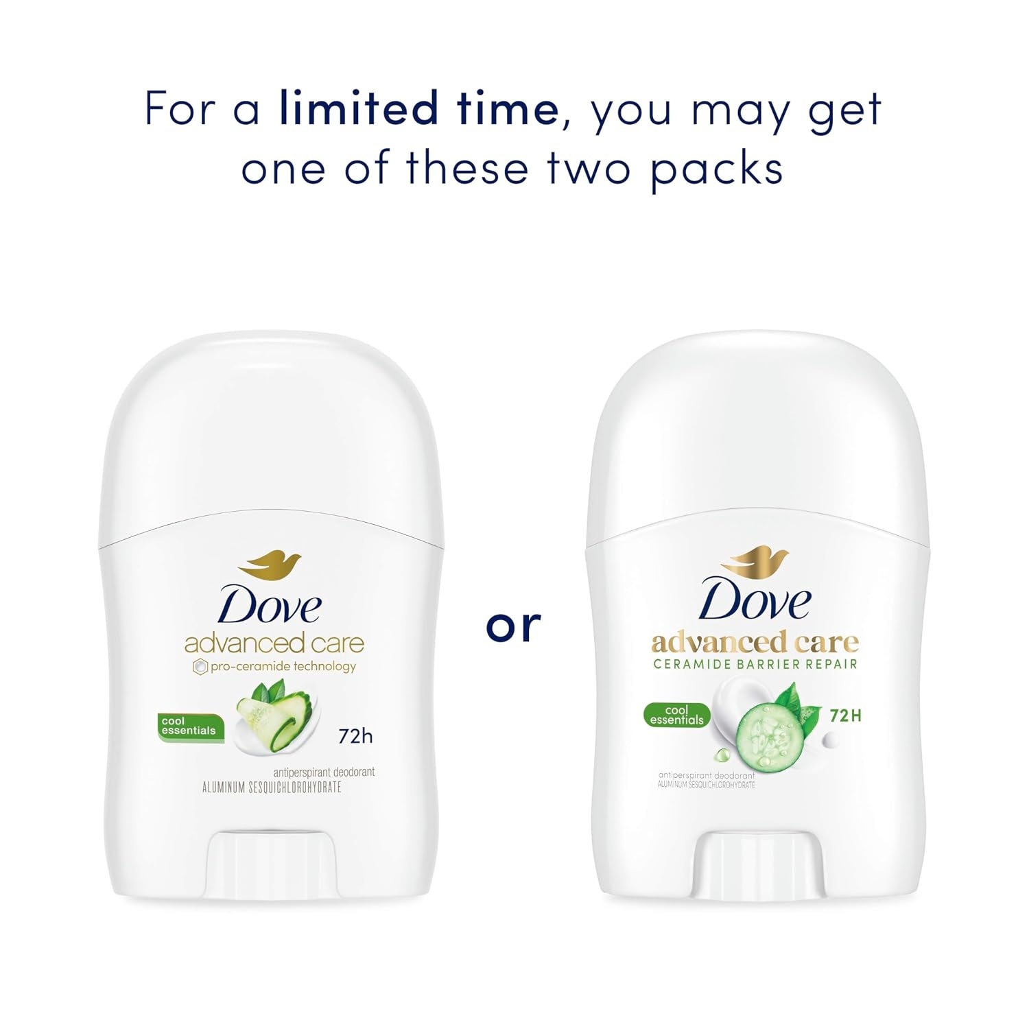 image:imageDove Advanced Care Antiperspirant Deodorant Stick 36 Ct Cool Essentials for helping your skinbarrier repair after shaving 72h odor control and allday sweatprotection with ProCeramide Technology 05ozCool Essentials