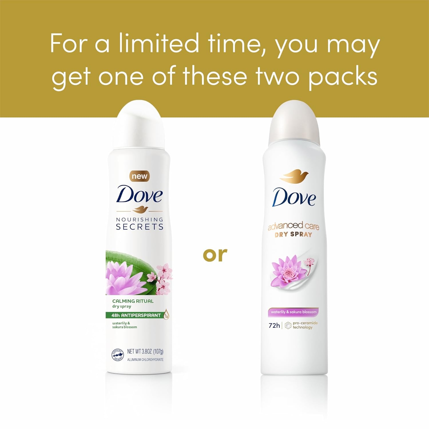 image:imageDove Advanced Care Antiperspirant Spray Waterlily amp Sakura 38 oz 3PK