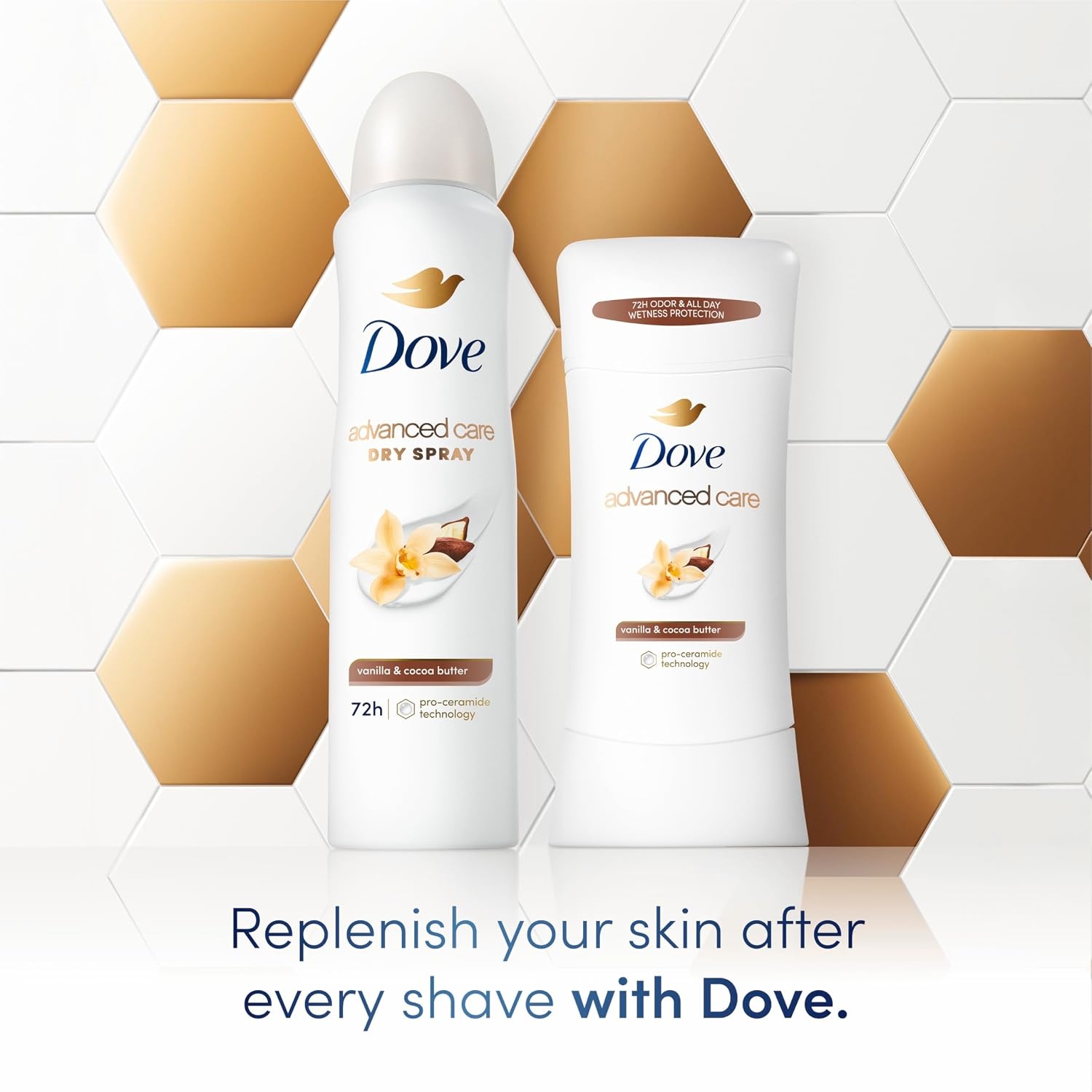 image:imageDove Advanced Care Antiperspirant Stick Vanilla amp Cocoa Butter 26 oz 3PKVanilla and Cocoa Butter