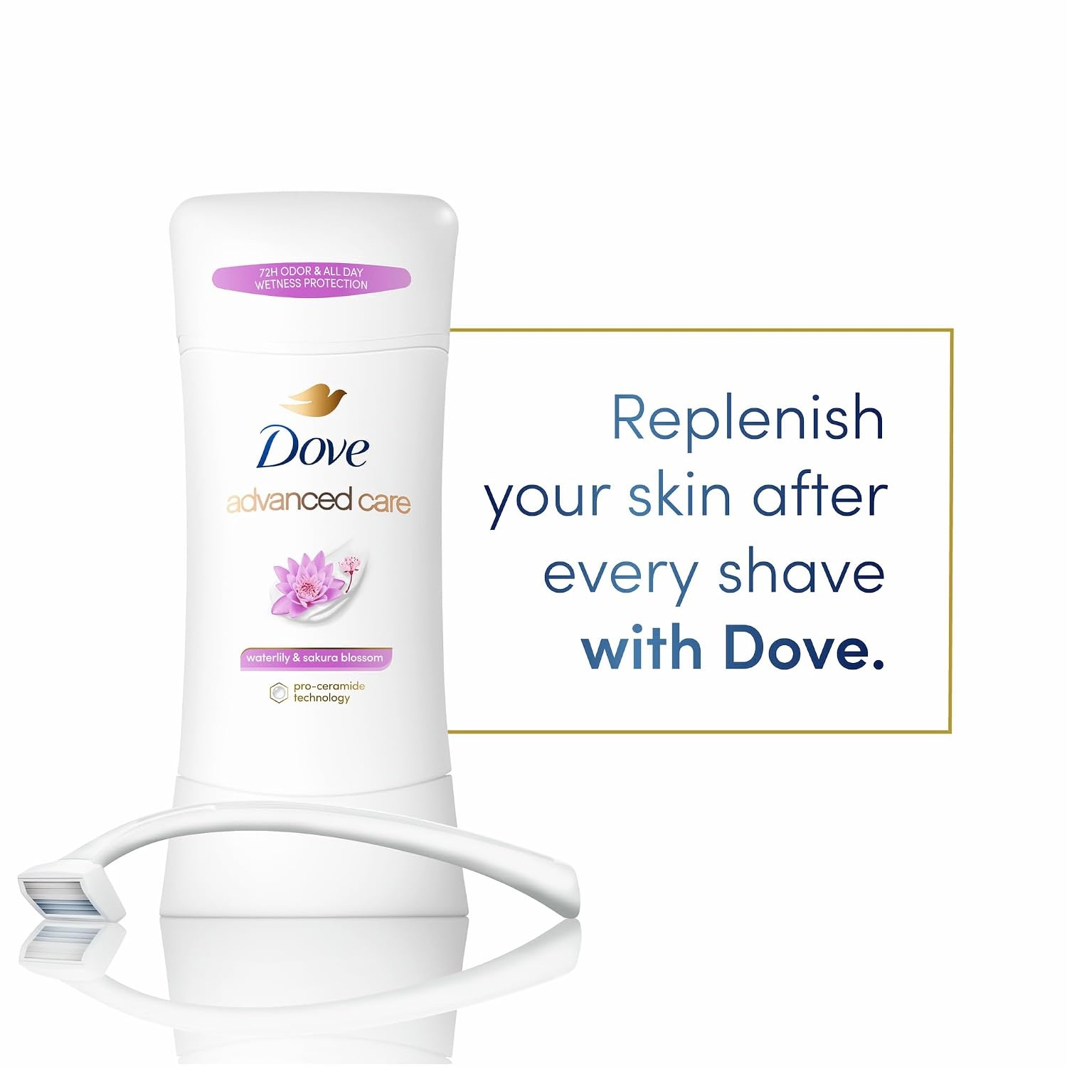 image:imageDove Advanced Care Antiperspirant Stick Vanilla amp Cocoa Butter 26 oz 3PKWaterlily and Sakura Blossom