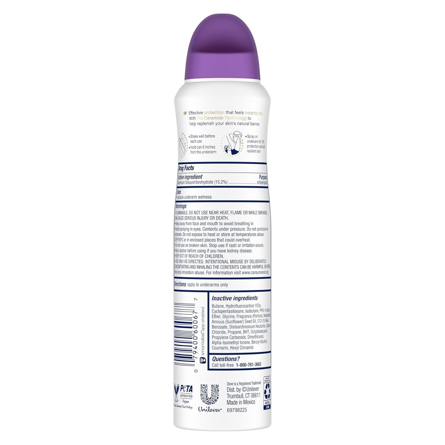 image:imageDove Advanced Care Antiperspirant amp Deodorant Spray Pink Rosa 3 count 72 hr Protection 38 oz