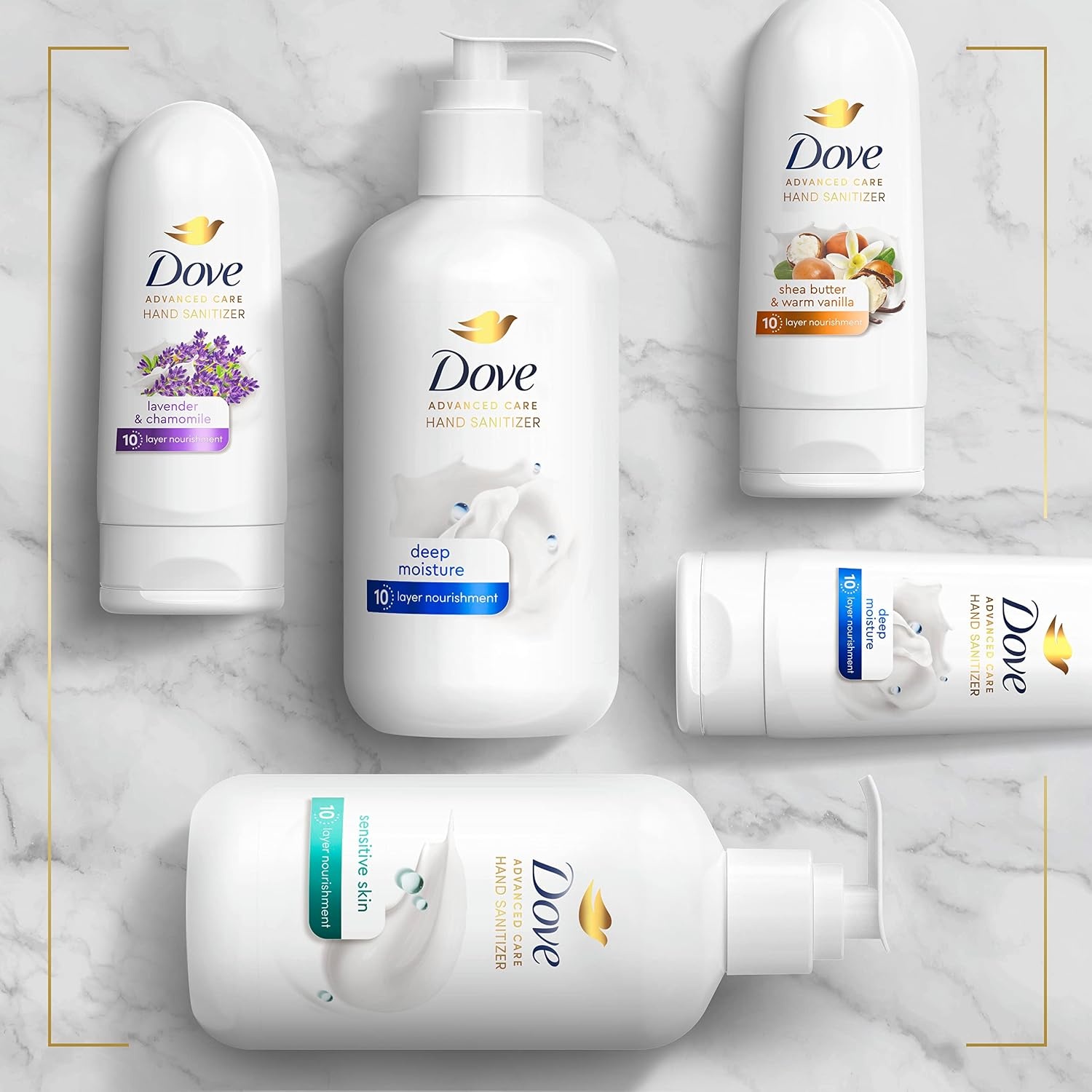 image:imageDove Advanced Care Hand Sanitizer Deep Moisture Pack of 4 for Soft Smooth Skin 9999 Effective Against Many Germs 8 oz