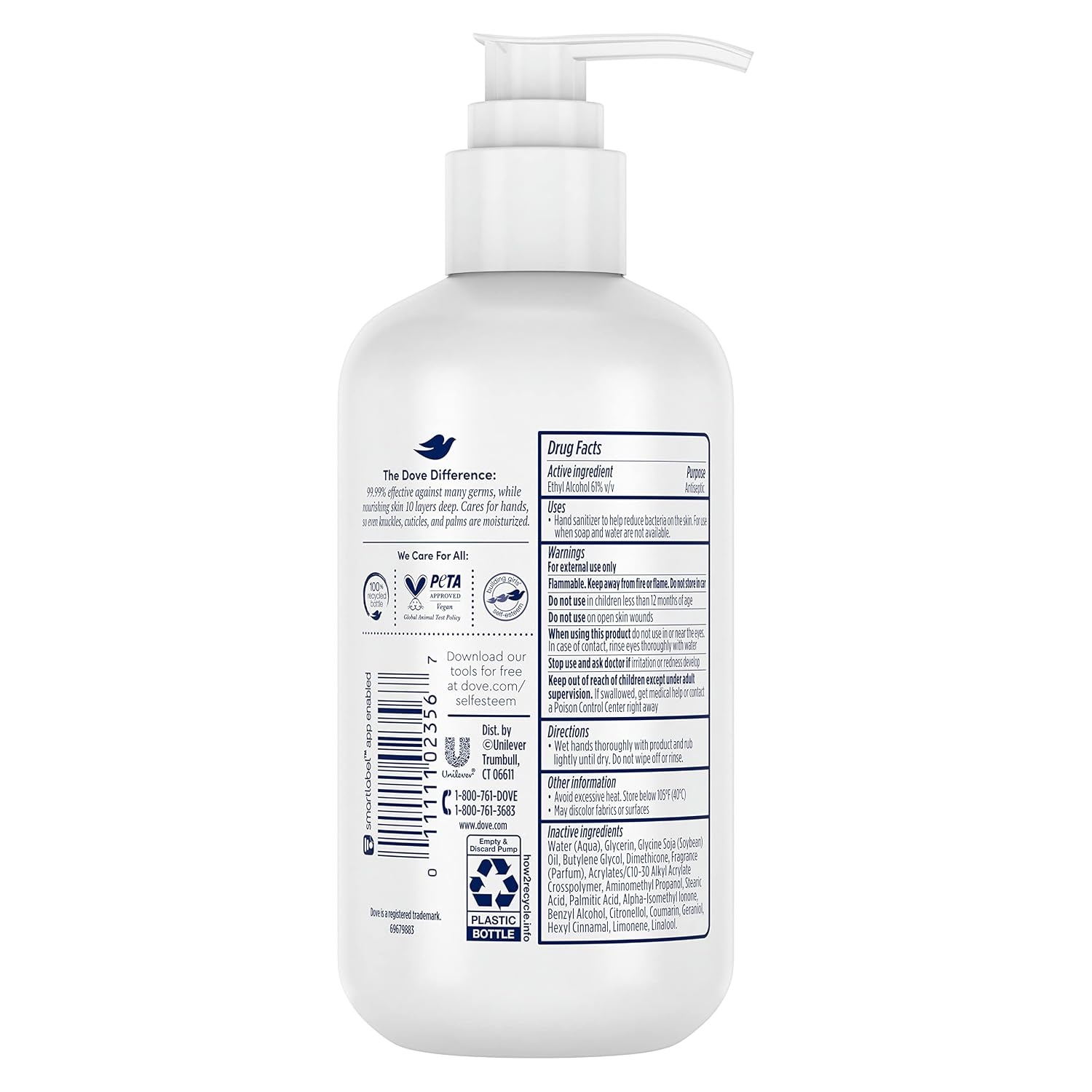 image:imageDove Advanced Care Hand Sanitizer Deep Moisture Pack of 4 for Soft Smooth Skin 9999 Effective Against Many Germs 8 oz