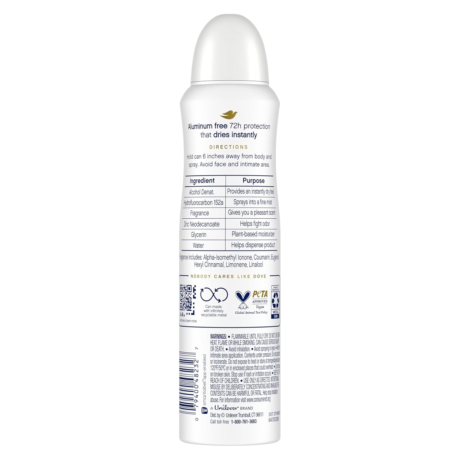 image:imageDove Aluminum Free Deodorant Spray Coconut and Pink Jasmine 3PK 4ozCoconut Pink Jasmine