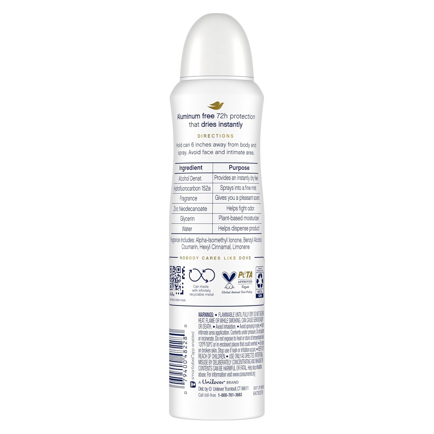 image:imageDove Aluminum Free Deodorant Spray Coconut and Pink Jasmine 3PK 4ozCucumber