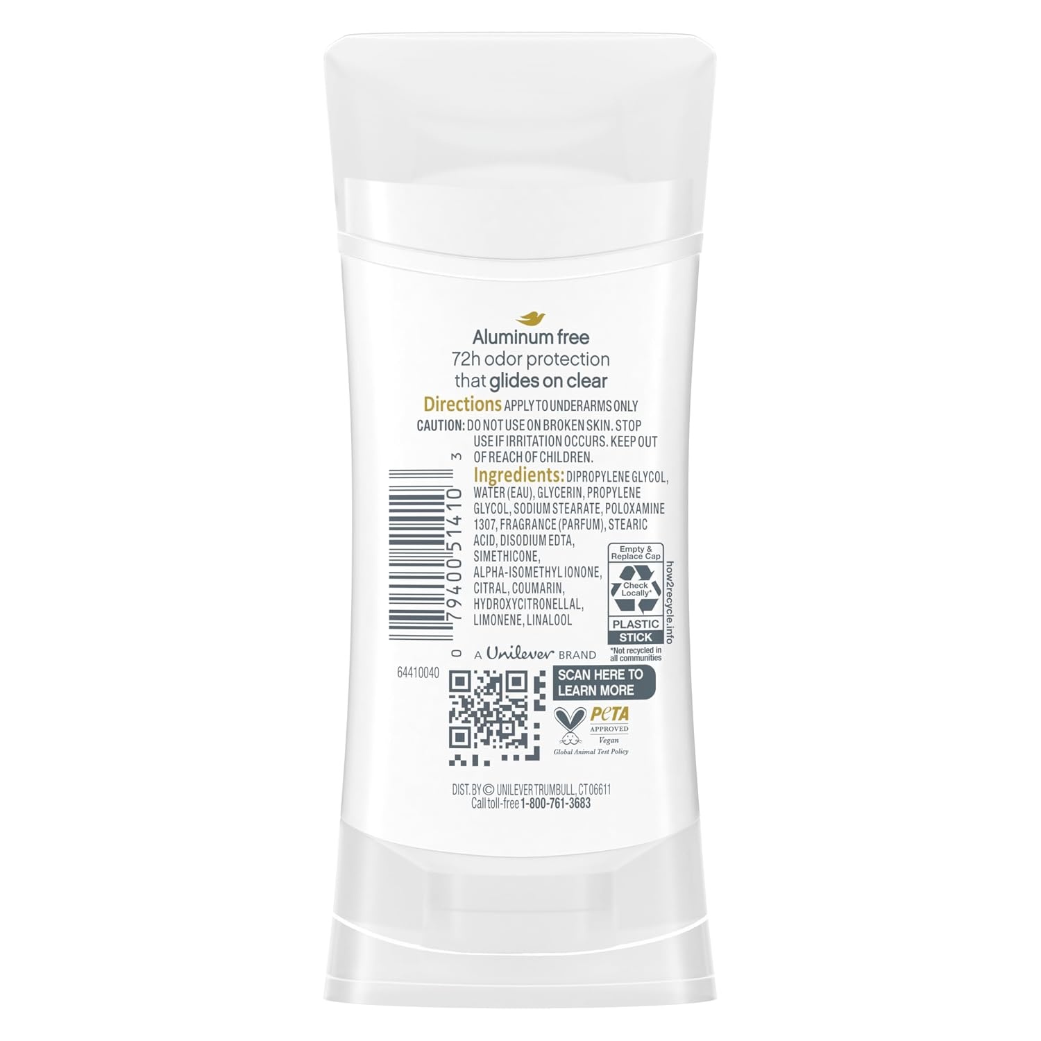 image:imageDove Aluminum Free Deodorant for Women 3 Count Sensitive 72 hour odor protection 26 ozDragonfruit