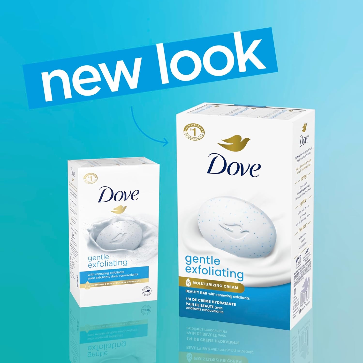 image:imageDove Beauty Bar More Moisturizing Than Bar Soap Gentle Exfoliating With Mild Cleanser For Softer And Smoother Skin 375 oz Pack of 14Fragranced