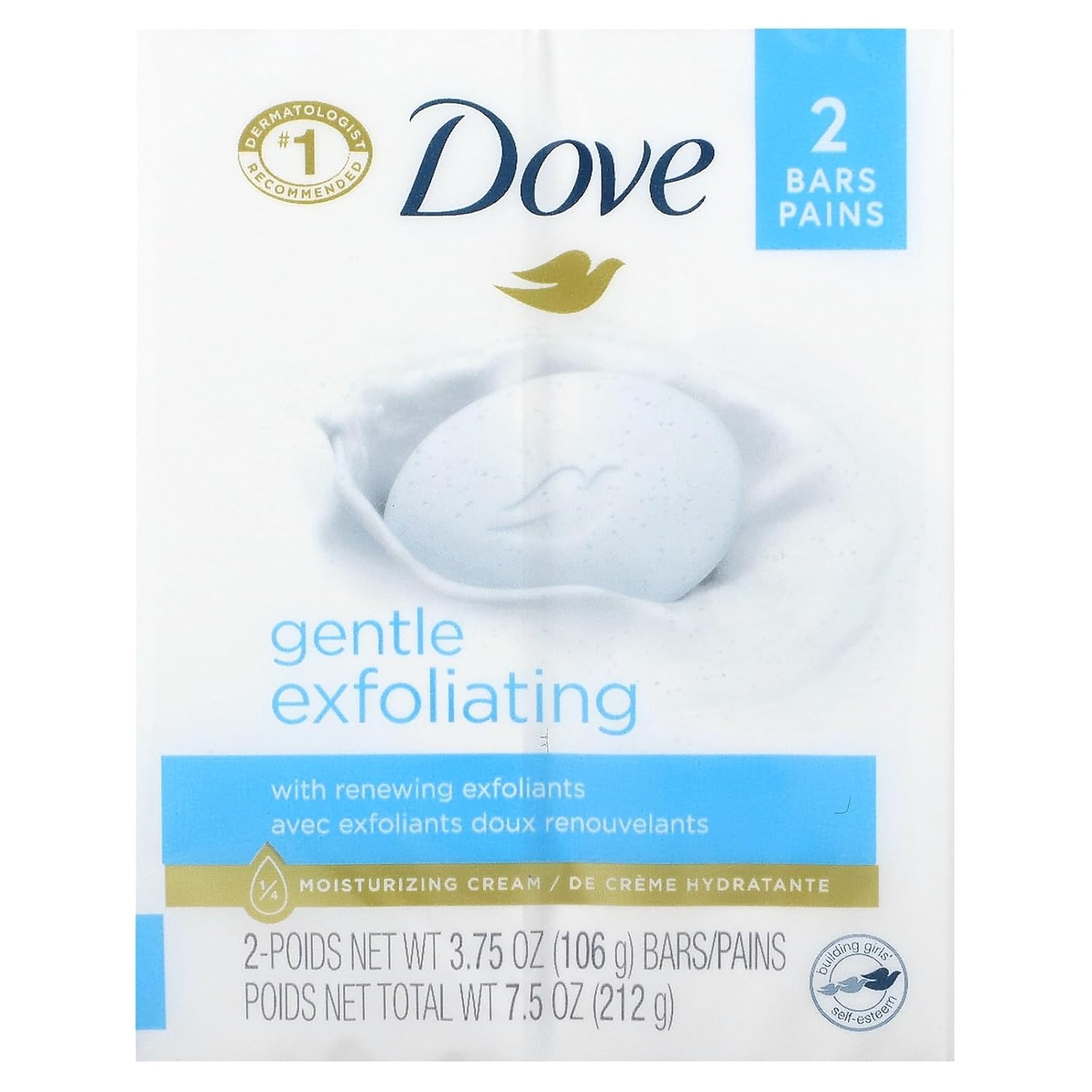 image:imageDove Beauty Bar More Moisturizing Than Bar Soap Gentle Exfoliating With Mild Cleanser For Softer And Smoother Skin 375 oz Pack of 14Unscented