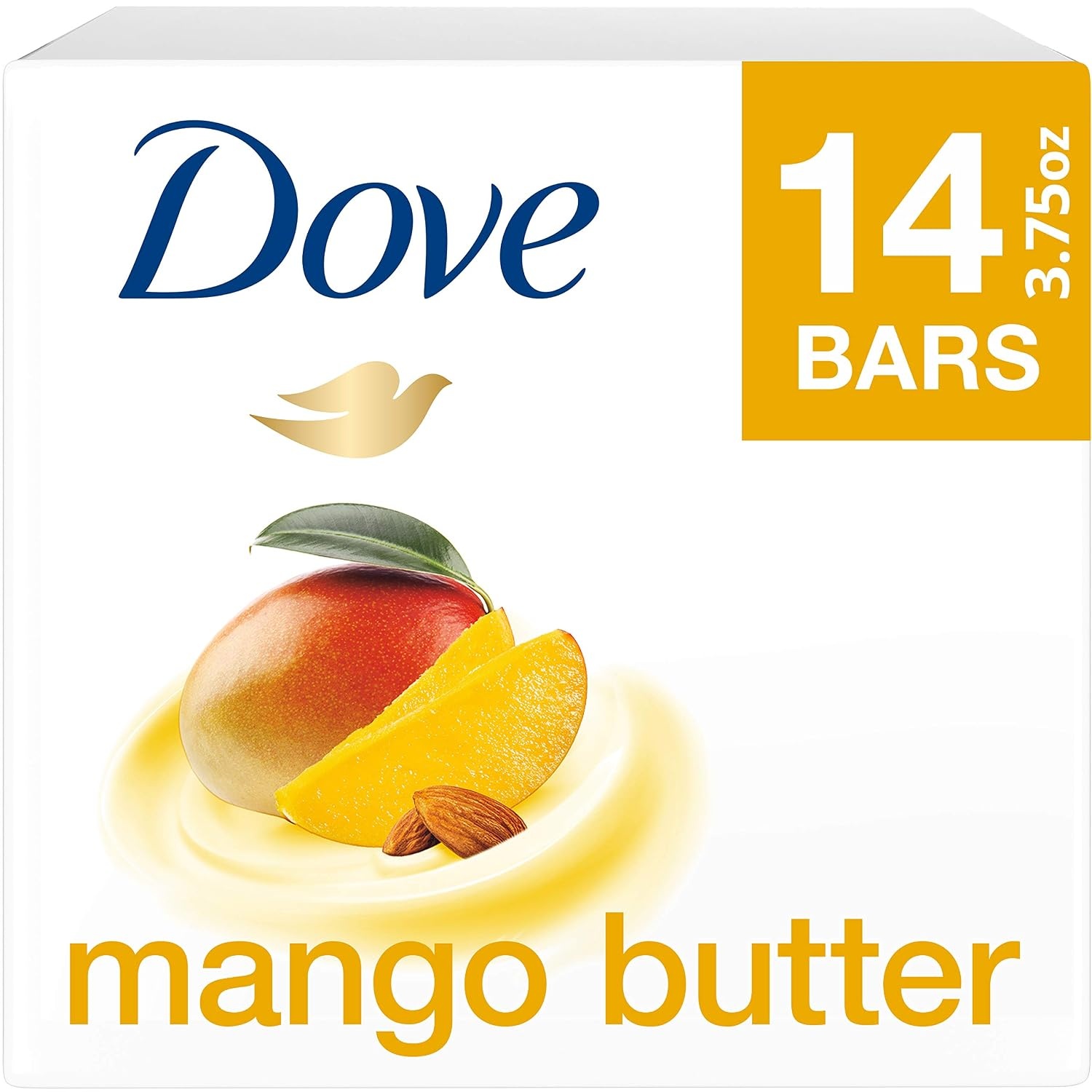 image:imageDove Beauty Bar With Mango Butter 14 Bars To Moisturize Dry Skin More Moisturizing Than Bar Soap 375 oz375 Ounce Pack of 14