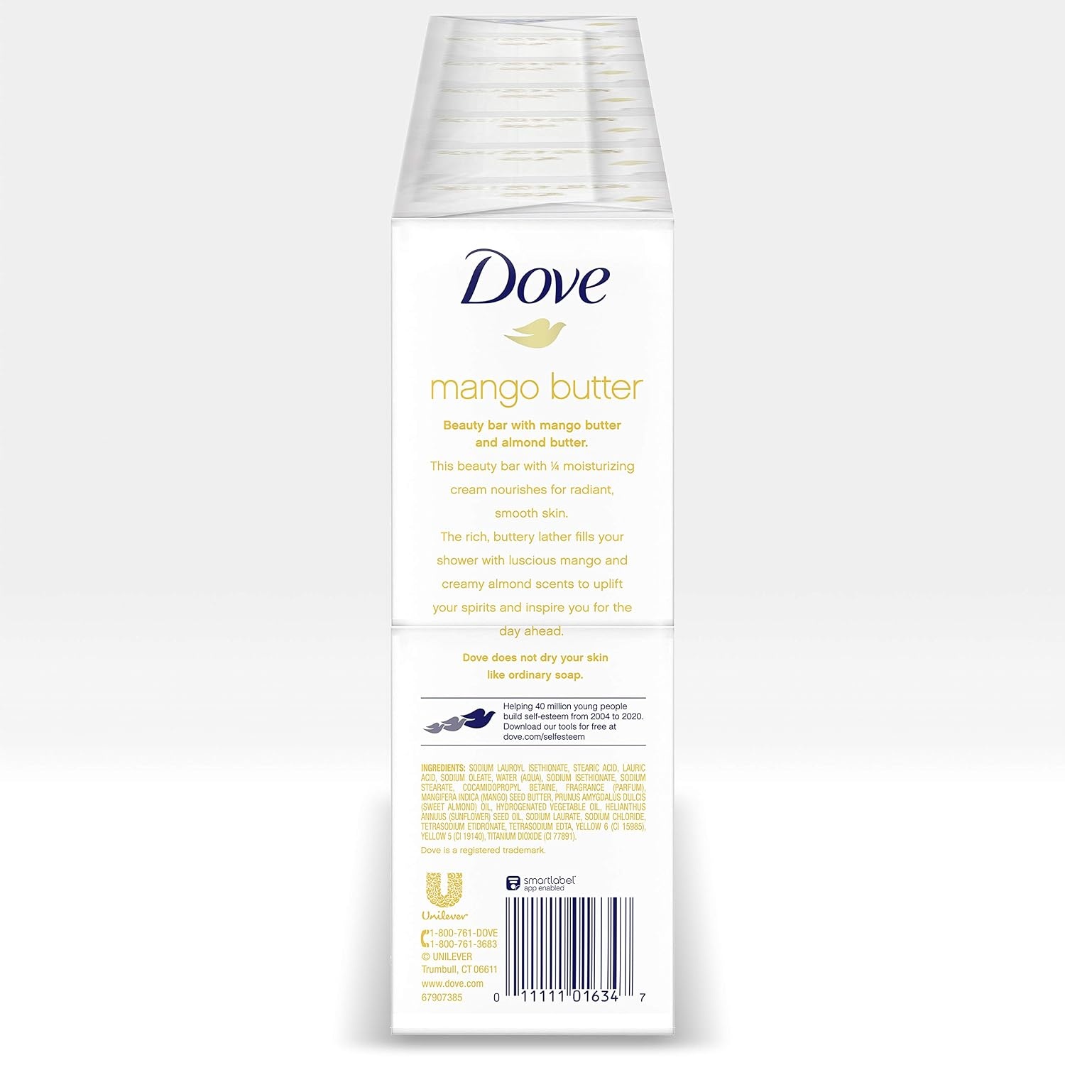 image:imageDove Beauty Bar With Mango Butter 14 Bars To Moisturize Dry Skin More Moisturizing Than Bar Soap 375 oz375 Ounce Pack of 14