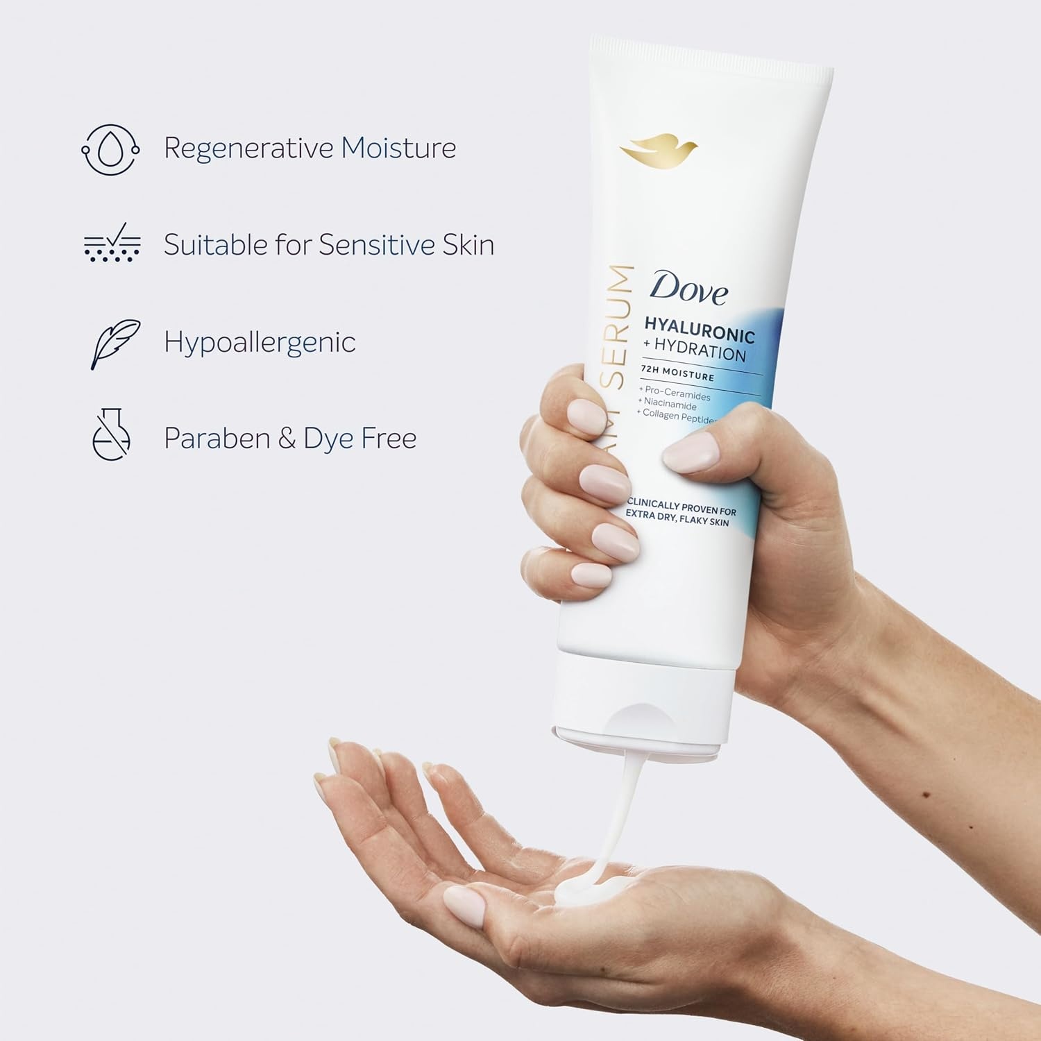 image:imageDove Body Cream Serum Hyaluronic Hydration for Extra Dry Flaky Skin 8oz8 Ounce Pack of 1