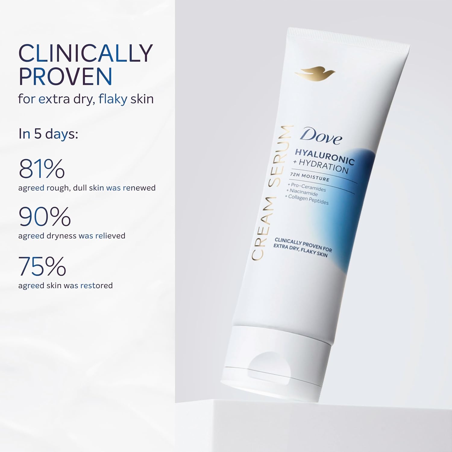 image:imageDove Body Cream Serum Hyaluronic Hydration for Extra Dry Flaky Skin 8oz8 Ounce Pack of 1