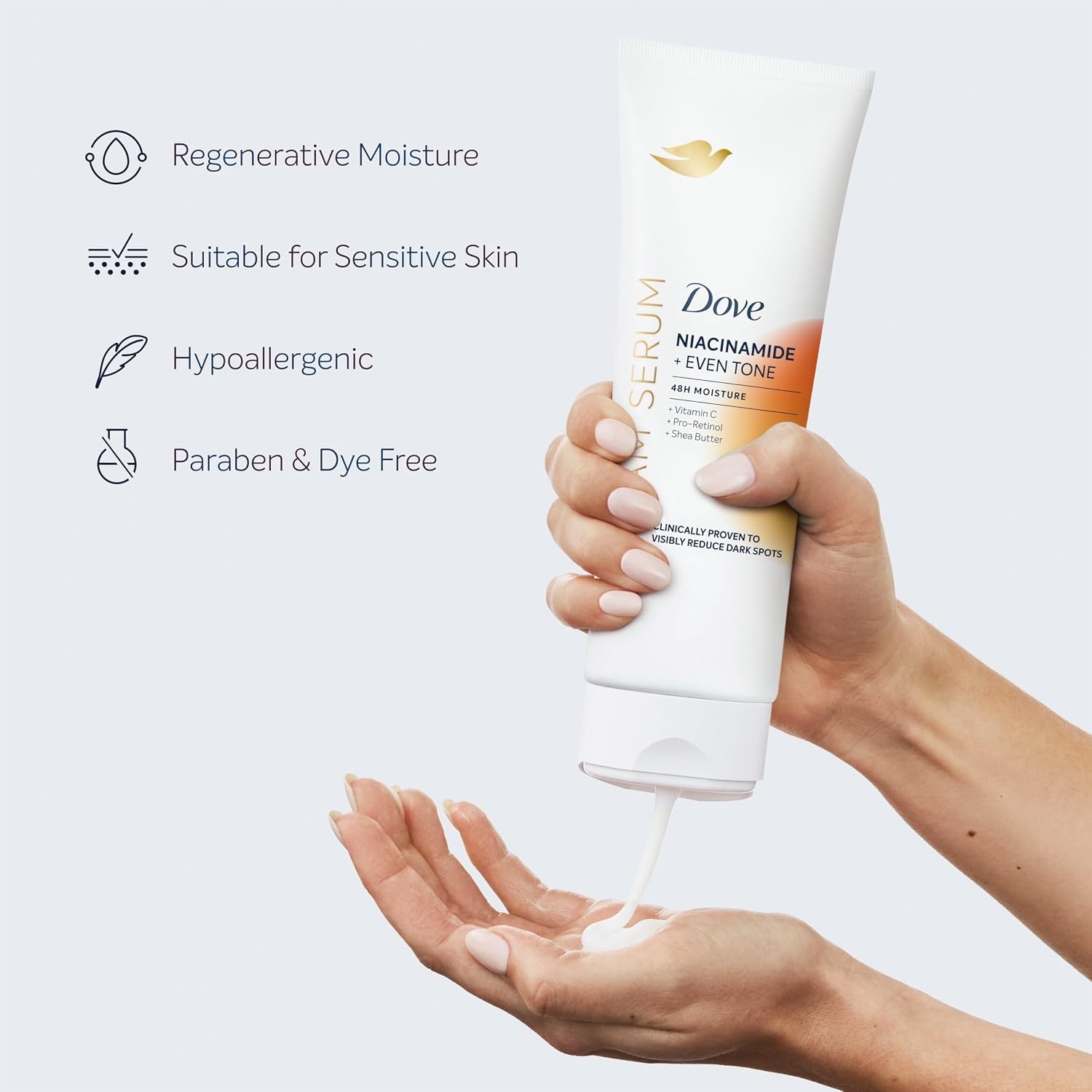 image:imageDove Body Cream Serum Niacinamide Even Tone for Dark Spots 8oz