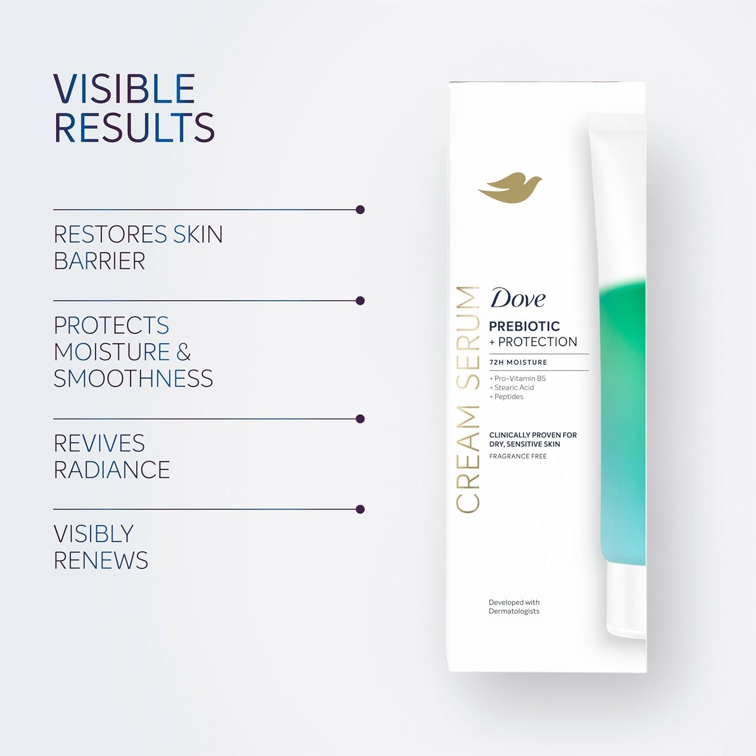 image:imageDove Body Cream Serum Prebiotic Protection for Dry Sensitive Skin 8oz