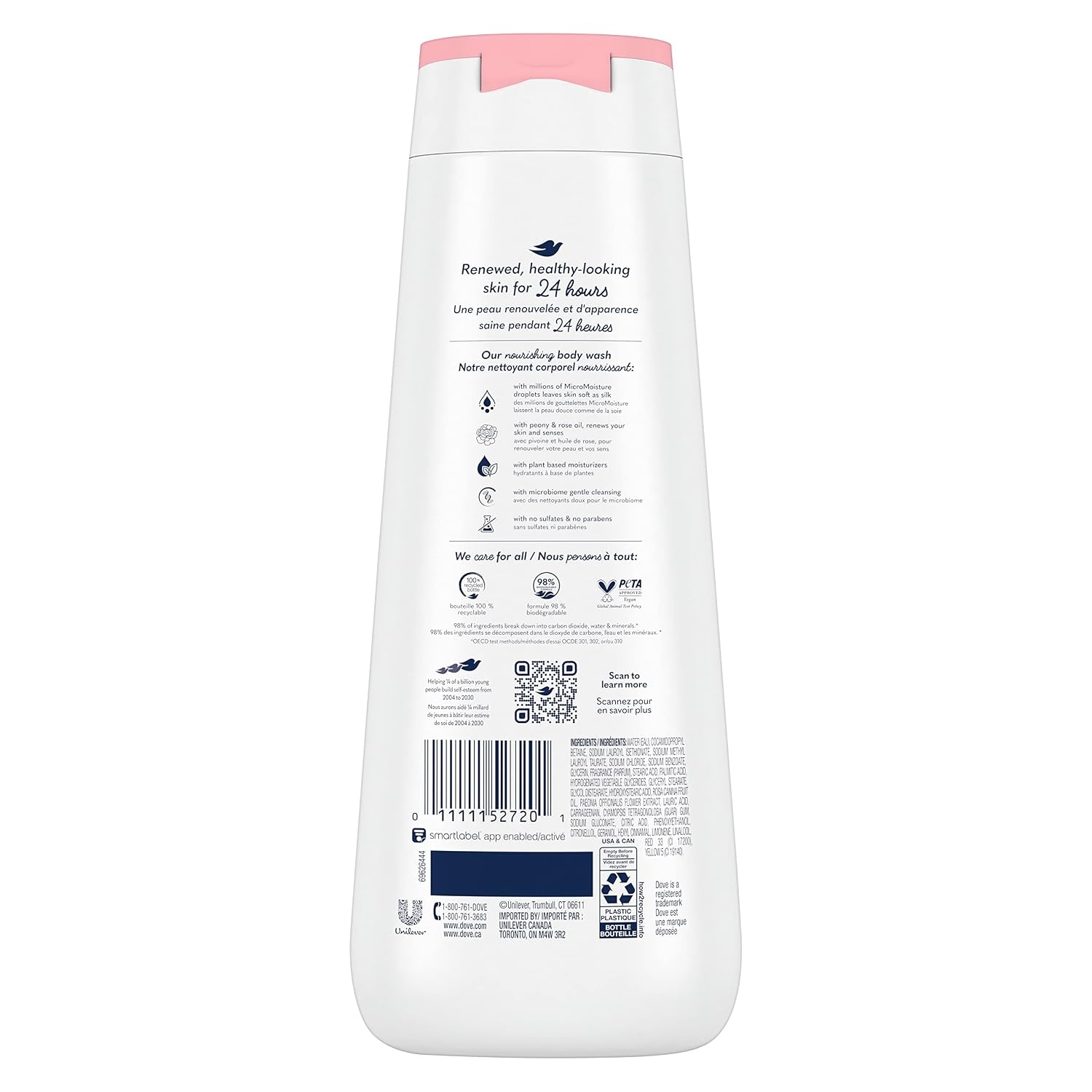 image:imageDove Body Wash 100 Gentle Cleansers Sulfate Free Peony and Rose Oil Effectively Washes Away Bacteria While Nourishing Your Skin 22 Fl Oz Pack of 4Peony Rose Oil