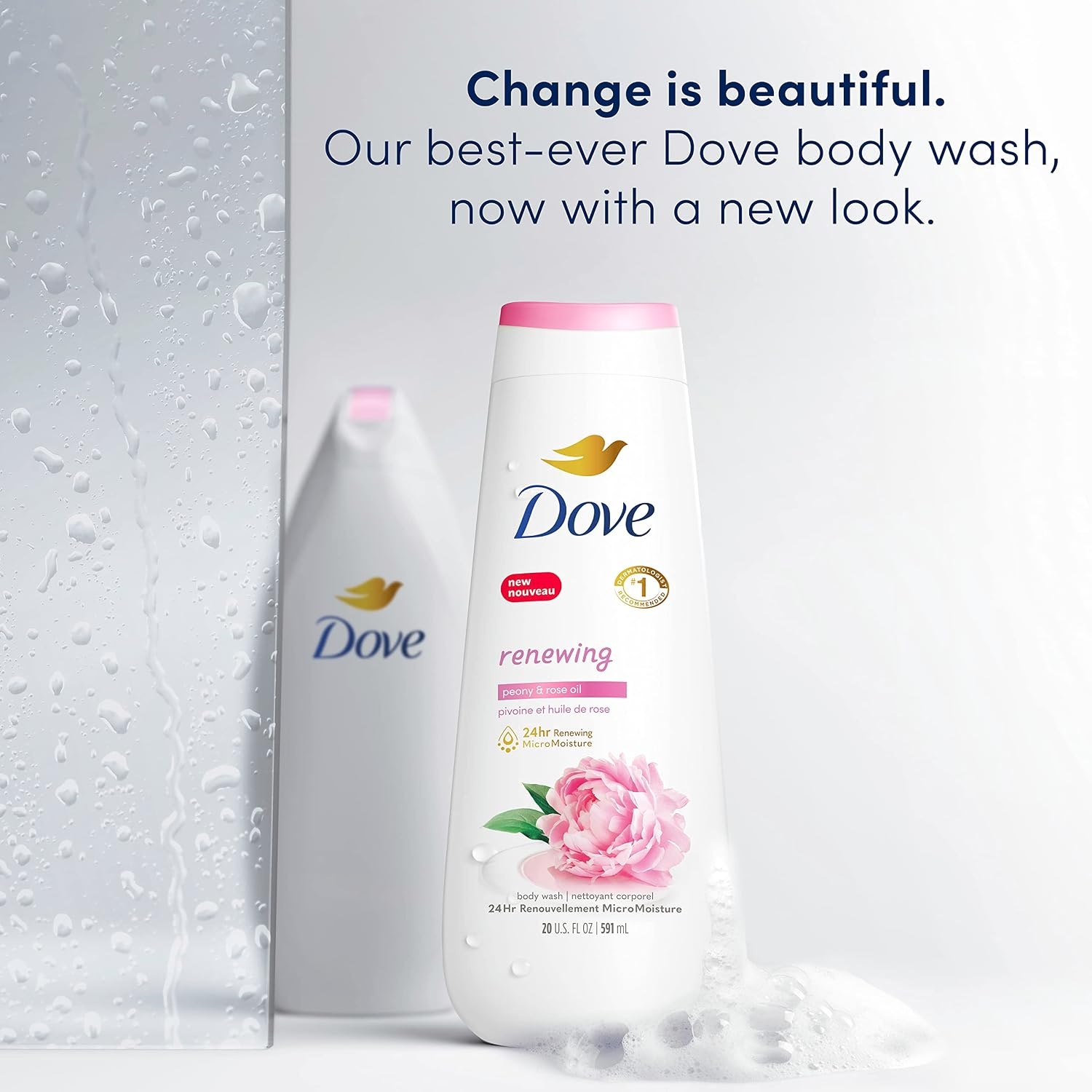 image:imageDove Body Wash 100 Gentle Cleansers Sulfate Free Peony and Rose Oil Effectively Washes Away Bacteria While Nourishing Your Skin 22 Fl Oz Pack of 4Peony Rose Oil