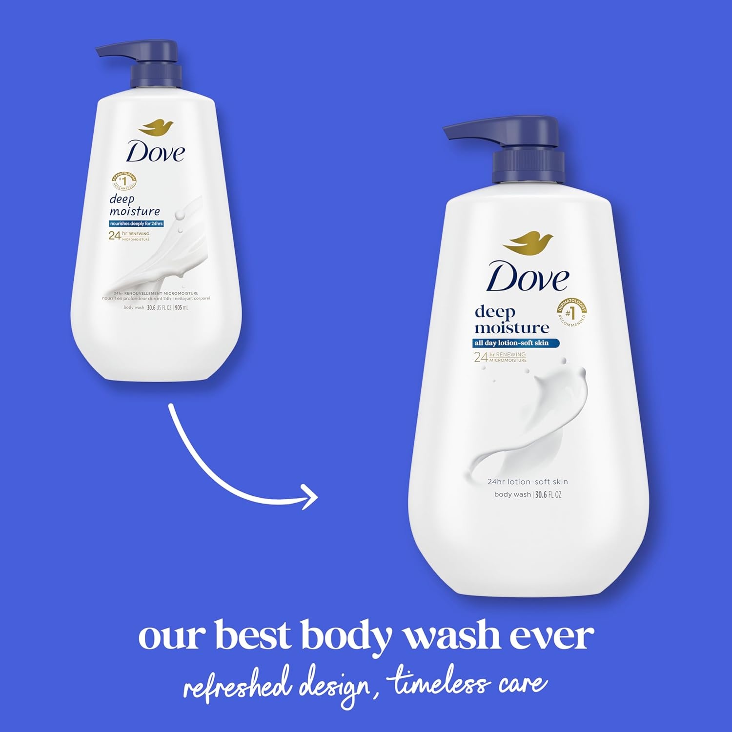 image:imageDove Body Wash Deep Moisture 306 oz Pump 3 Pack Sulfate Free306 Fl Oz Pack of 6