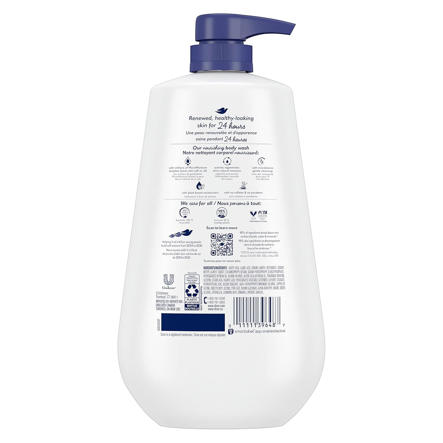 image:imageDove Body Wash Deep Moisture 306 oz Pump 3 Pack Sulfate Free306 Fl Oz Pack of 6