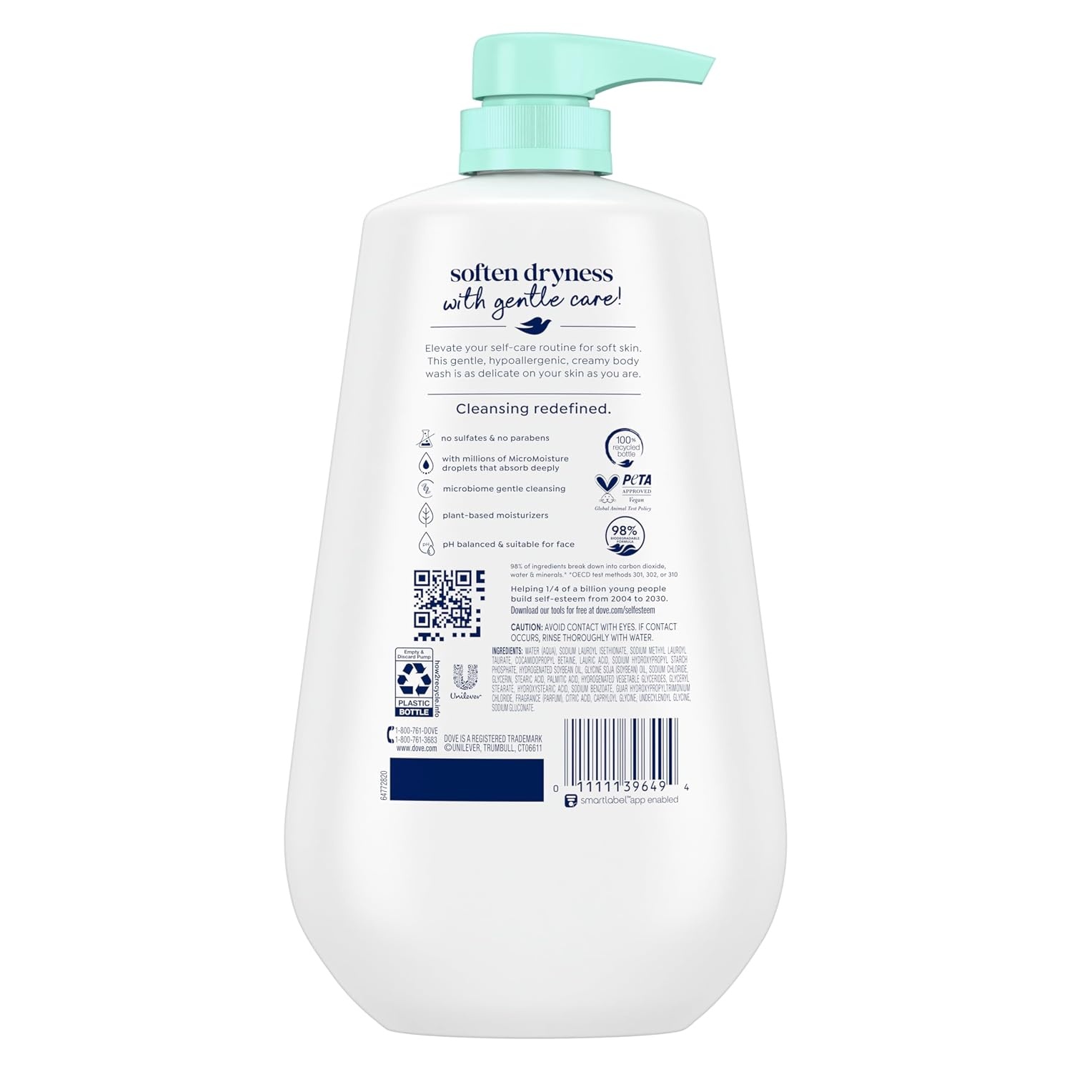 image:imageDove Body Wash Sensitive Skin 306 oz Pump 3 Pack Sulfate FreeFragranced