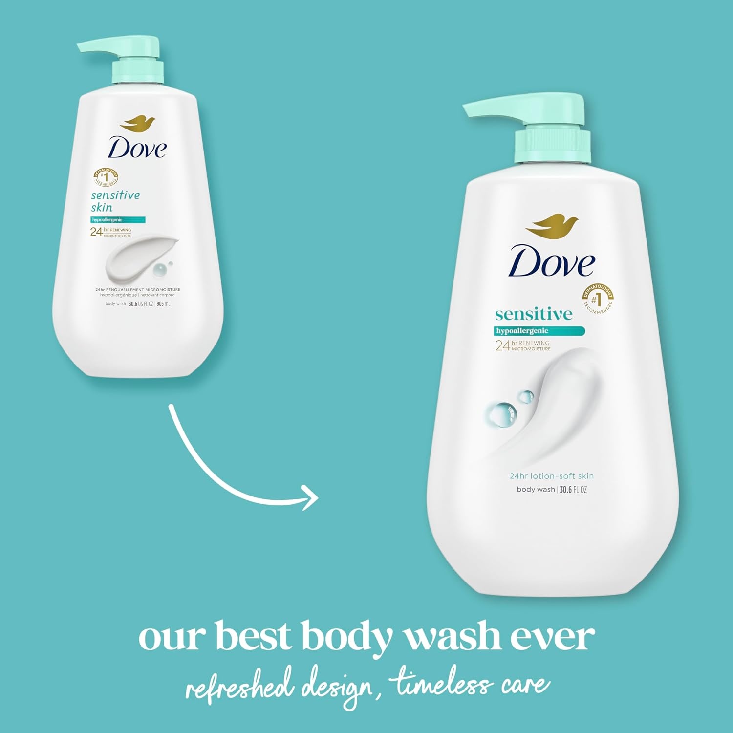 image:imageDove Body Wash Sensitive Skin 306 oz Pump 3 Pack Sulfate FreeFragranced