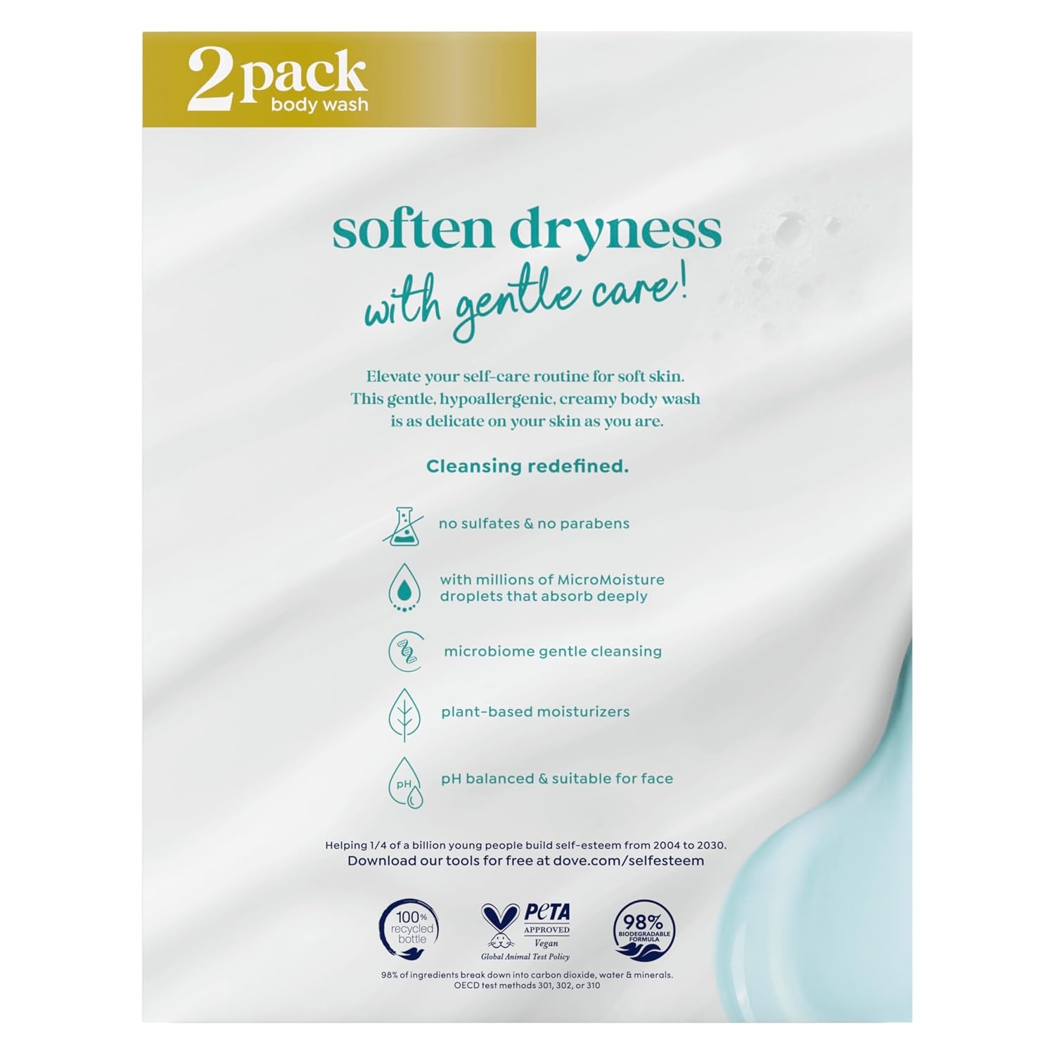 image:imageDove Body Wash Sensitive Skin 306 oz Pump 3 Pack Sulfate FreeUnscented