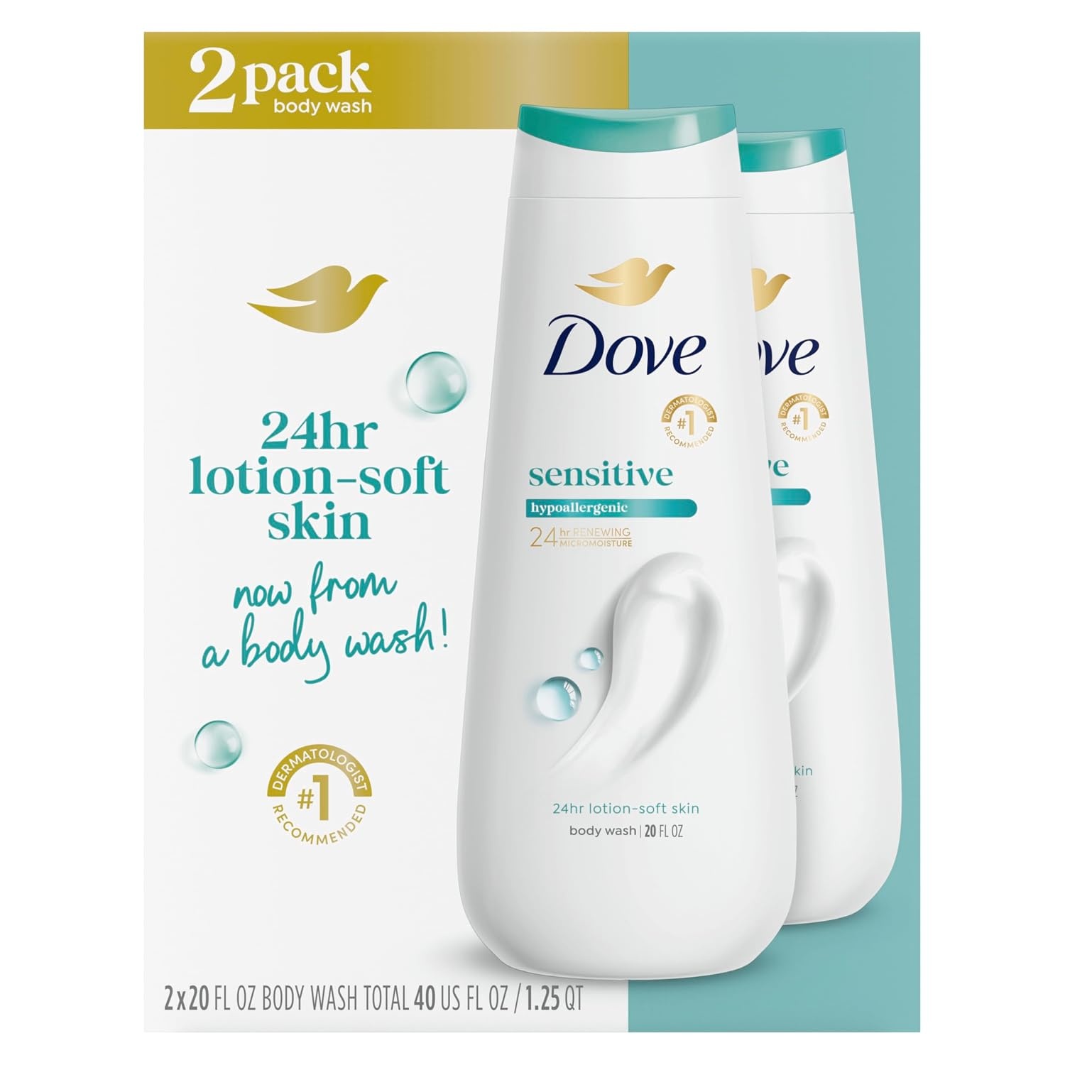 image:imageDove Body Wash Sensitive Skin 306 oz Pump 3 Pack Sulfate FreeUnscented