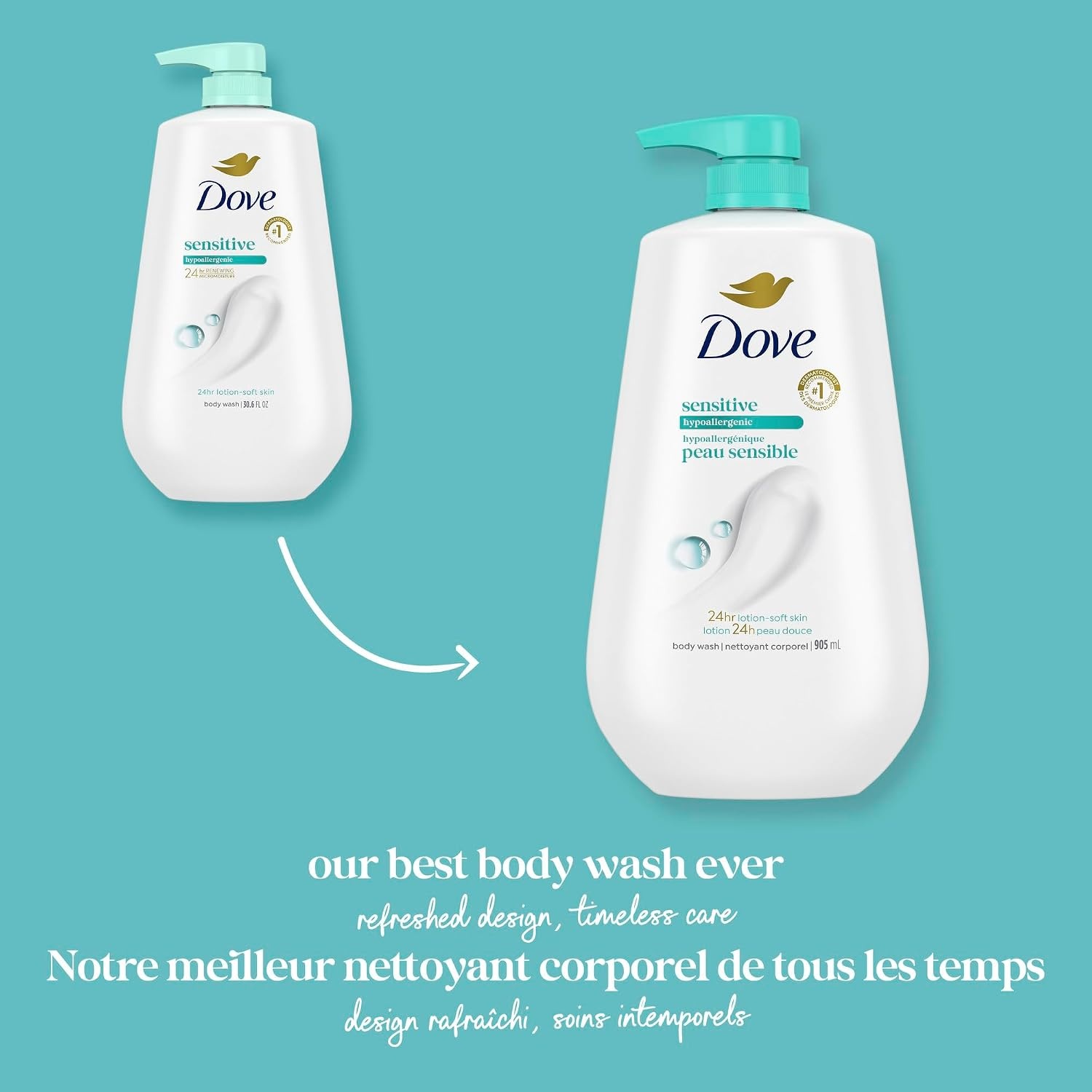 image:imageDove Body Wash Sensitive Skin 306 oz Pump 3 Pack Sulfate FreeUnscented