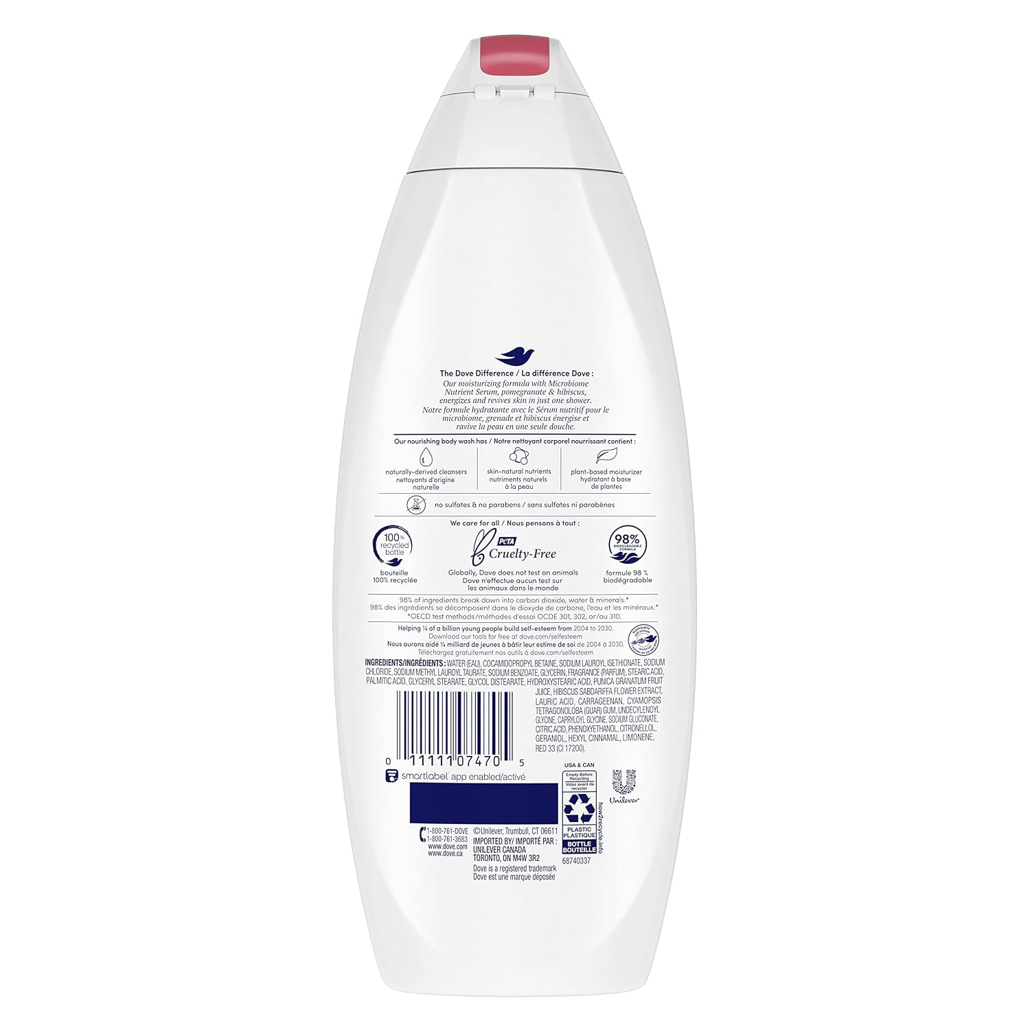 image:imageDove Body Wash for Softer Smoother Skin After Just One Use Rejuvenating Pomegranate and Hibiscus Tea Effectively Washes Away Bacteria While Nourishing Your Skin 22 Fl Ounce Pack of 4Revive