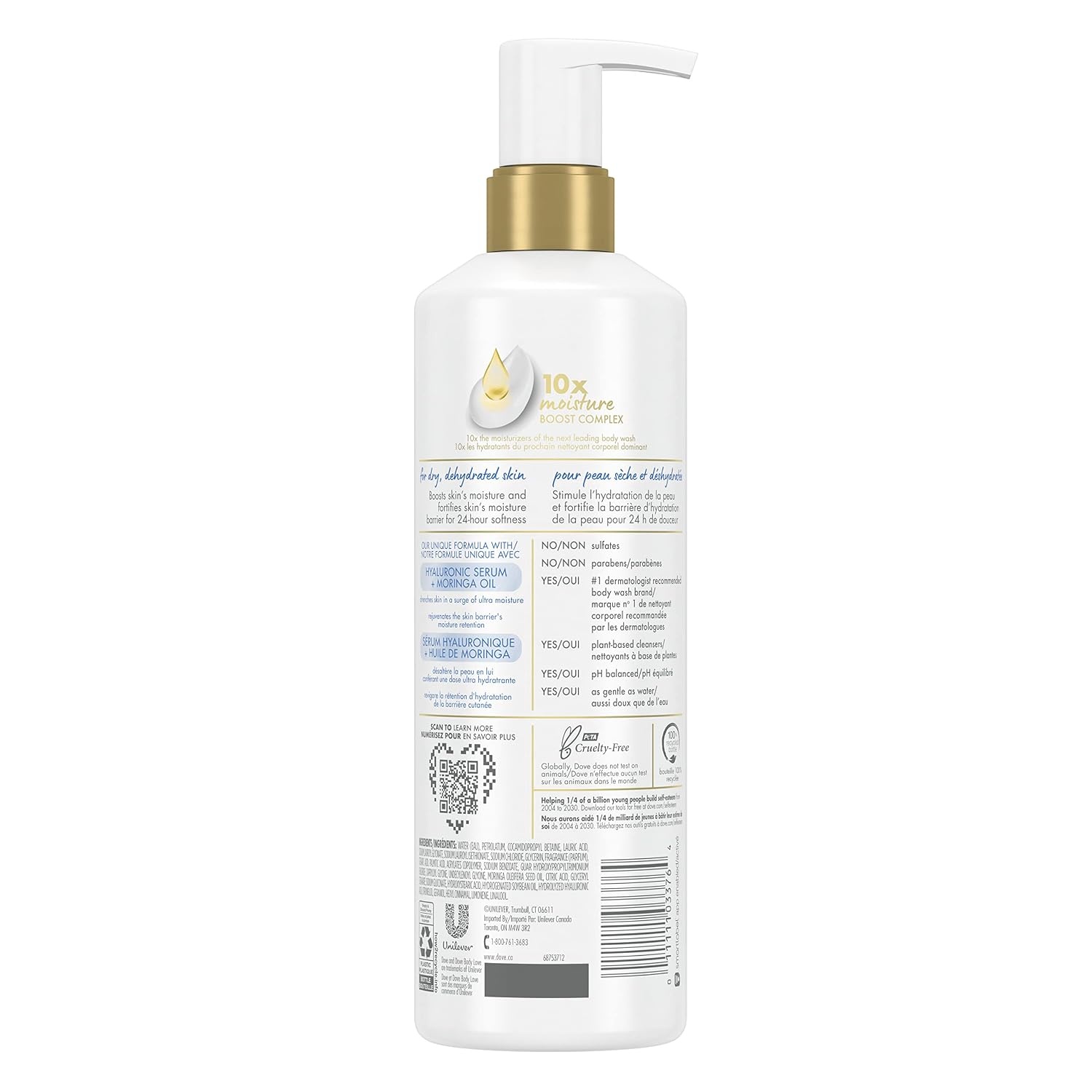 image:imageDove Body loveDrylotionBodyUnisexHyaluronic Acid and Moringa OilAdultMoisture BoostBody washCruelty FreeUnscented
