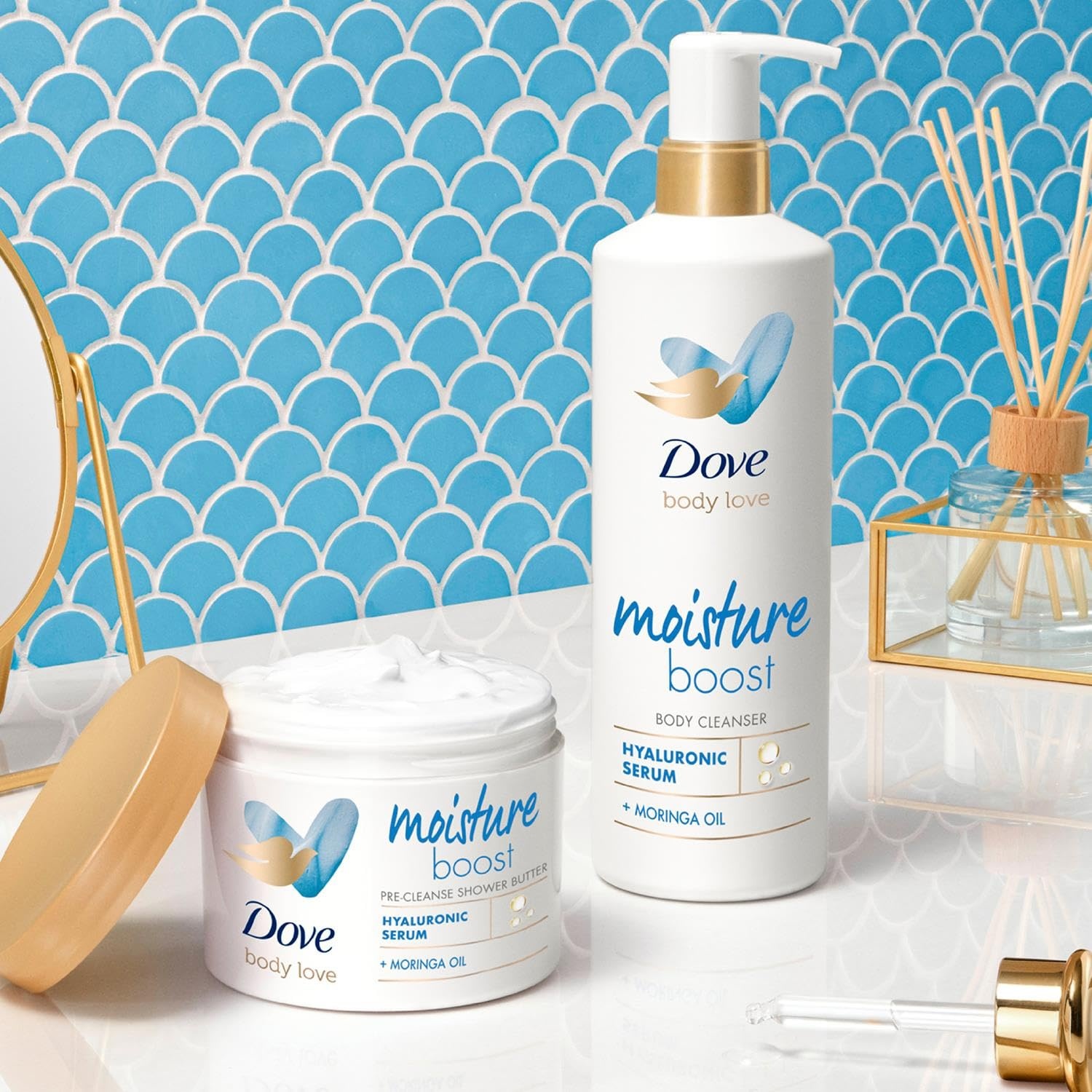 image:imageDove Body loveDrylotionBodyUnisexHyaluronic Acid and Moringa OilAdultMoisture BoostBody washCruelty FreeUnscented