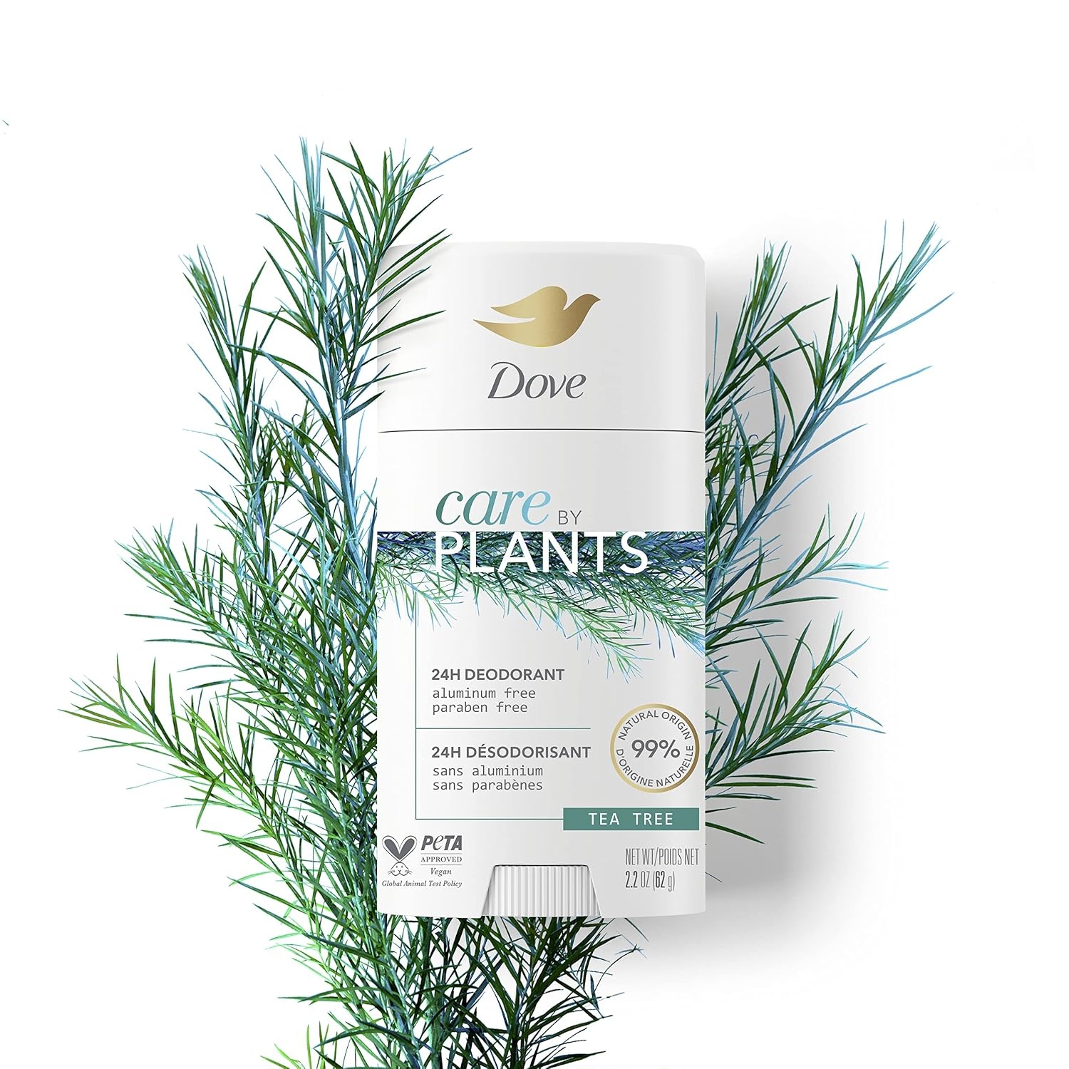 image:imageDove Care by Plants Deodorant Stick for longlasting deodorant protection Tea Tree aluminum free deodorant 26 oz 3 Count