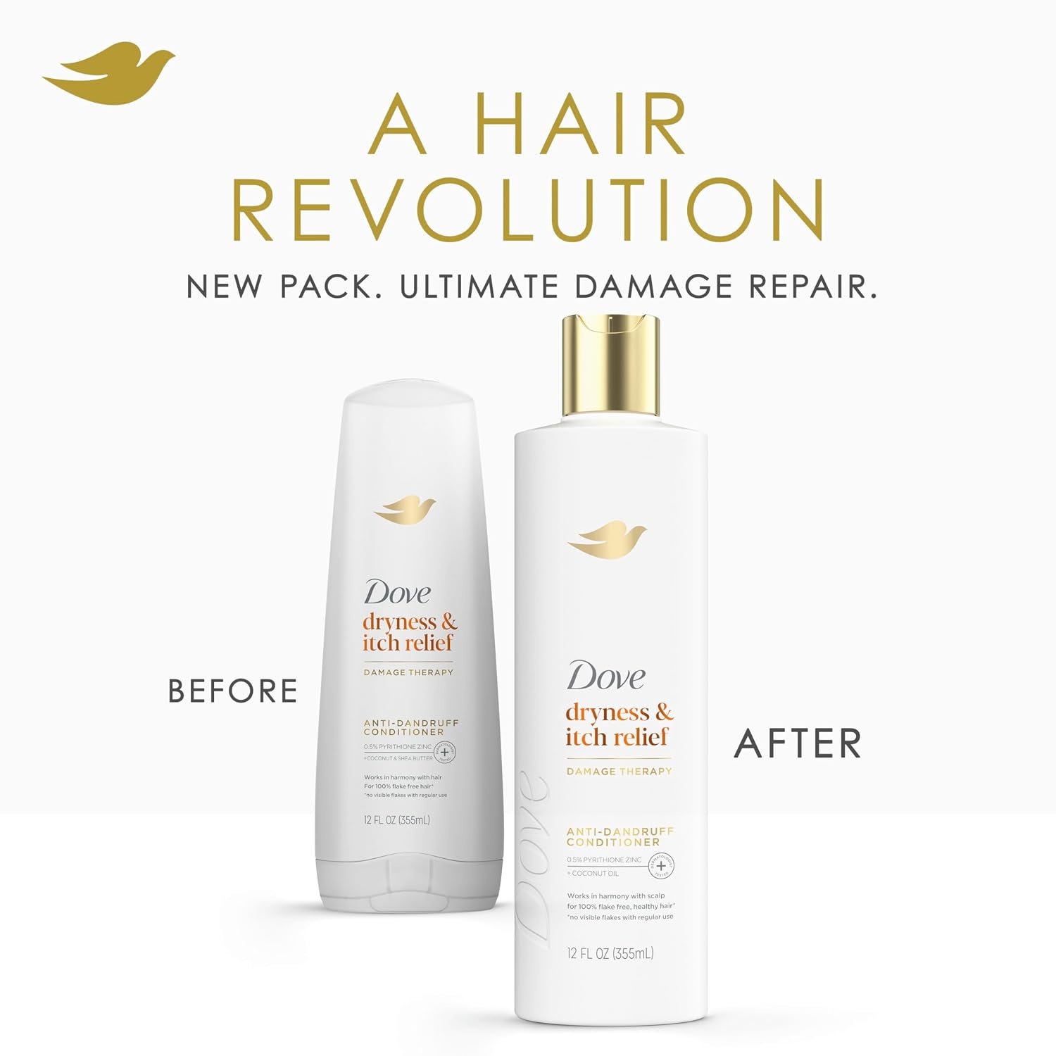 image:imageDove Damage Therapy Derma Conditioner Dryness Itch for Flaky Scalp with Pyrithione Zinc and Coconut Oil 12 Fl OzCoconut