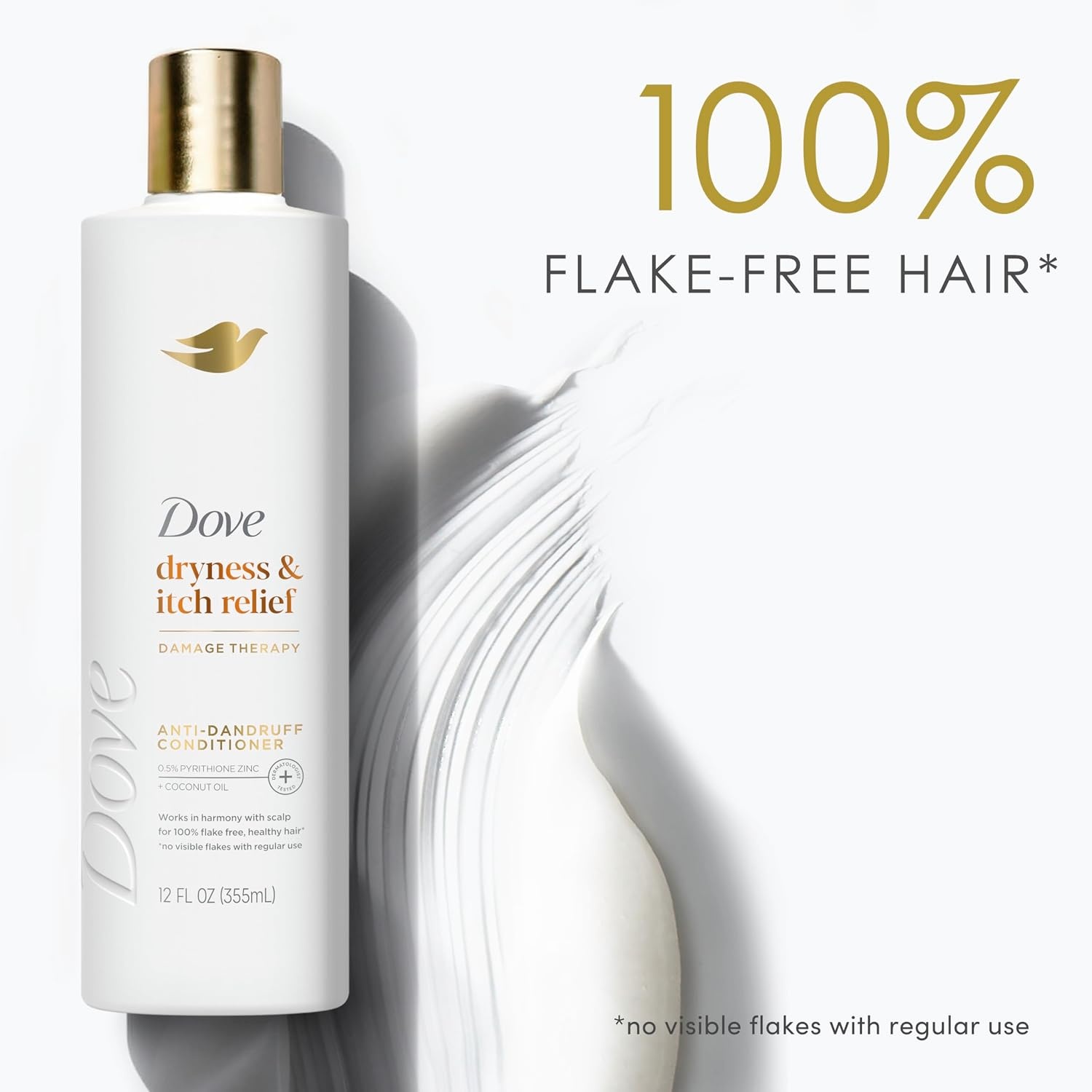 image:imageDove Damage Therapy Derma Conditioner Dryness Itch for Flaky Scalp with Pyrithione Zinc and Coconut Oil 12 Fl OzCoconut