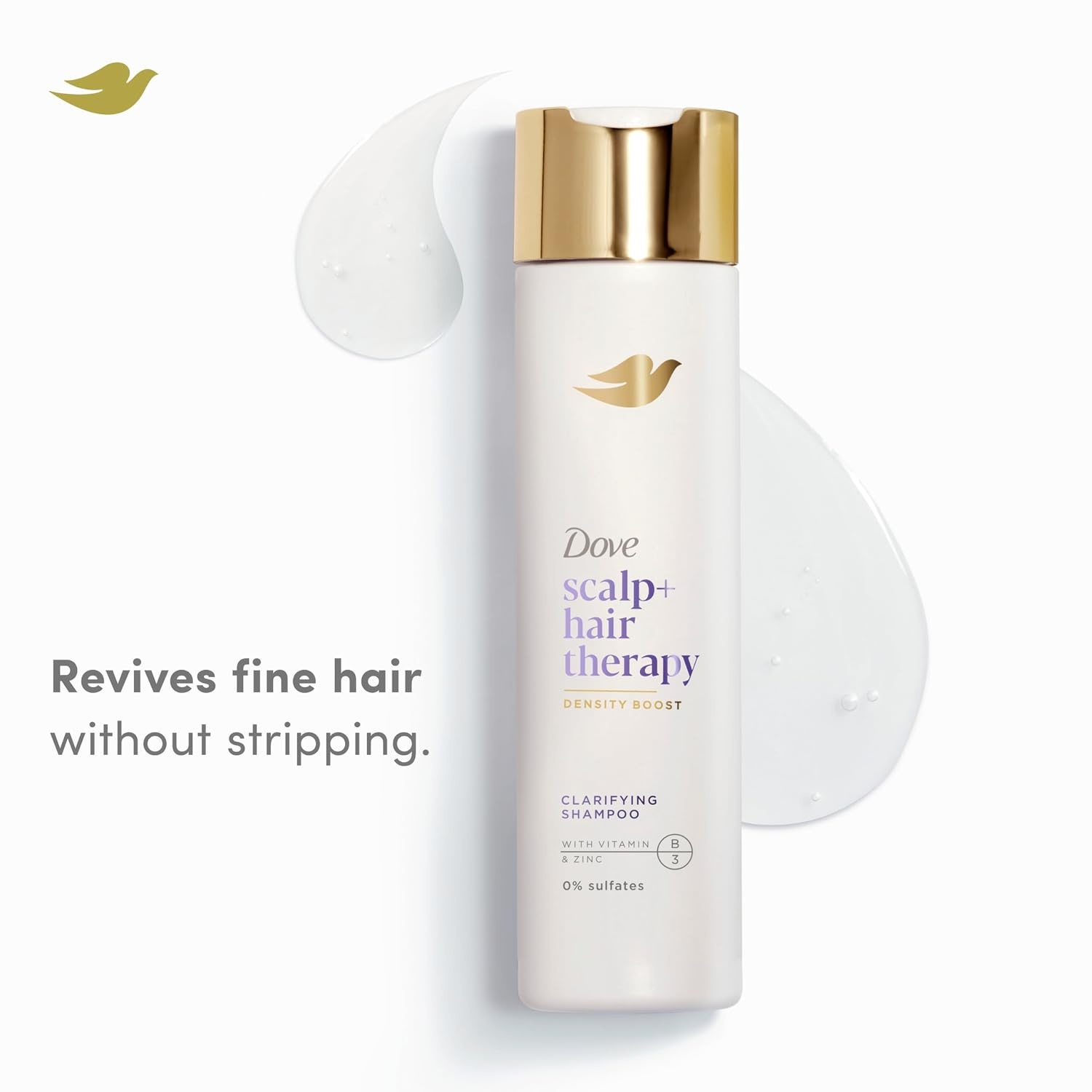 image:imageDove Density Boost Clarifying Shampoo Scalp Hair Therapy for Gentle Cleansing with Vitamin B3 Zinc and 0 sulfates 925 oz925 Fl Oz Pack of 2