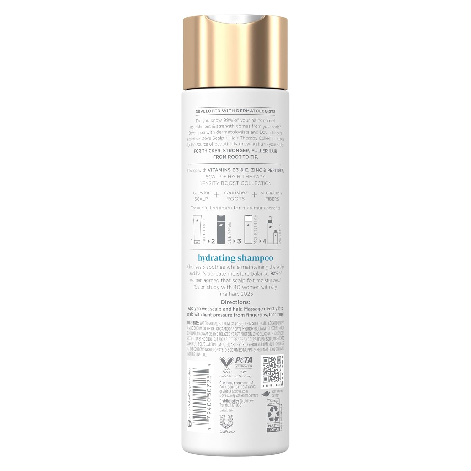 image:imageDove Density Boost Clarifying Shampoo Scalp Hair Therapy for Gentle Cleansing with Vitamin B3 Zinc and 0 sulfates 925 oz925 Fl Oz Pack of 2