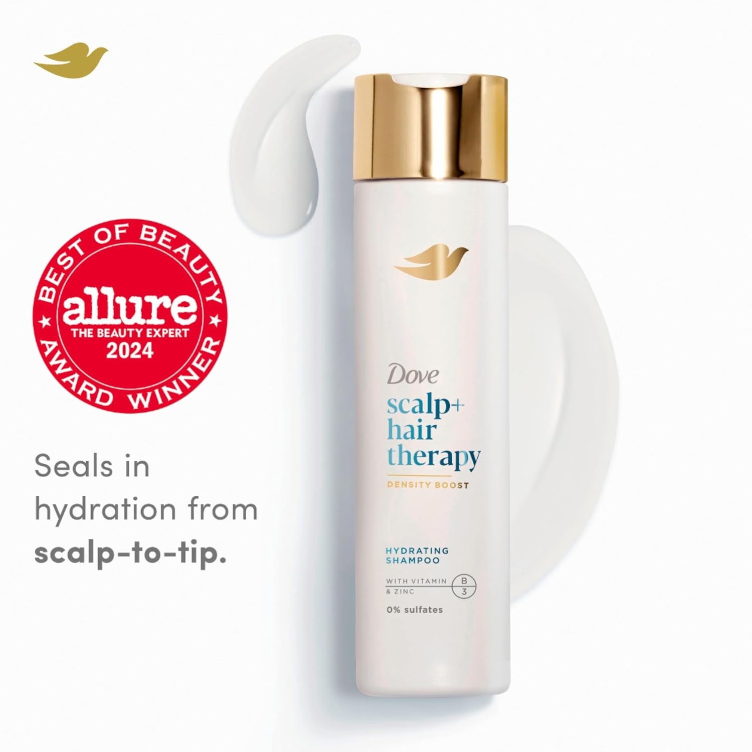 image:imageDove Density Boost Clarifying Shampoo Scalp Hair Therapy for Gentle Cleansing with Vitamin B3 Zinc and 0 sulfates 925 oz925 Fl Oz Pack of 2