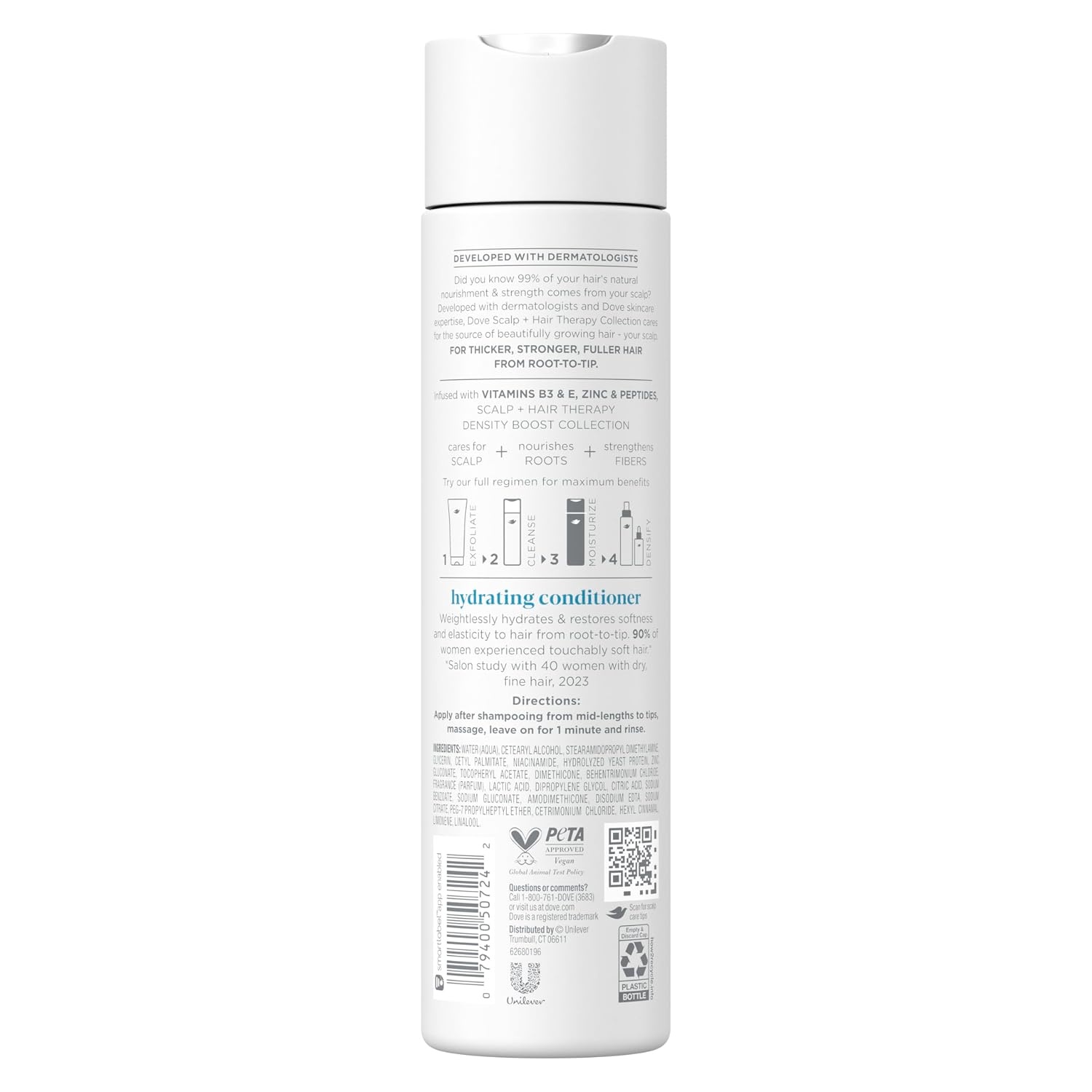 image:imageDove Density Boost Hydrating Conditioner Scalp Therapy for Dry Hair with Vitamin B3 Zinc and 0 Sulfates 925 oz925 Fl Oz Pack of 1