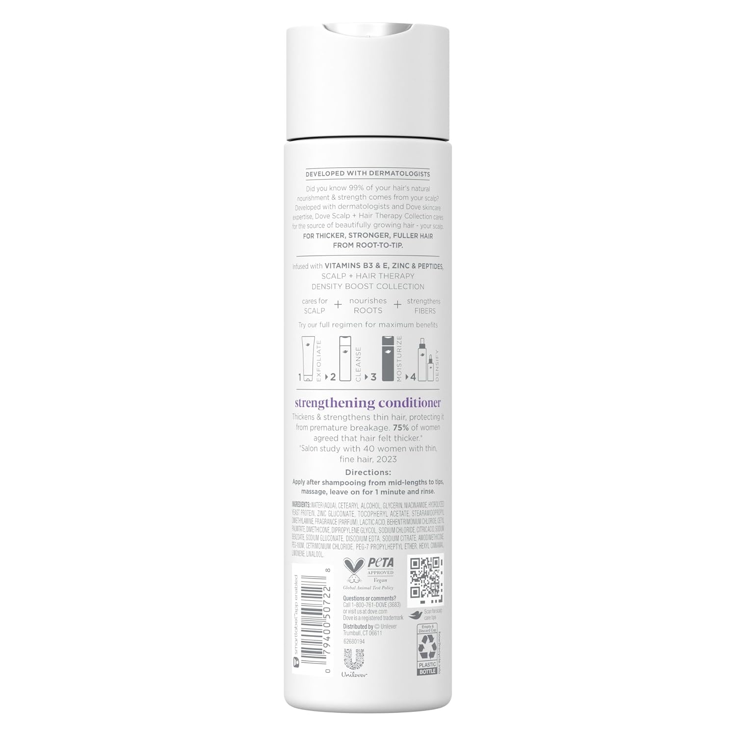image:imageDove Density Boost Hydrating Conditioner Scalp Therapy for Dry Hair with Vitamin B3 Zinc and 0 Sulfates 925 oz925 Fl Oz Pack of 1