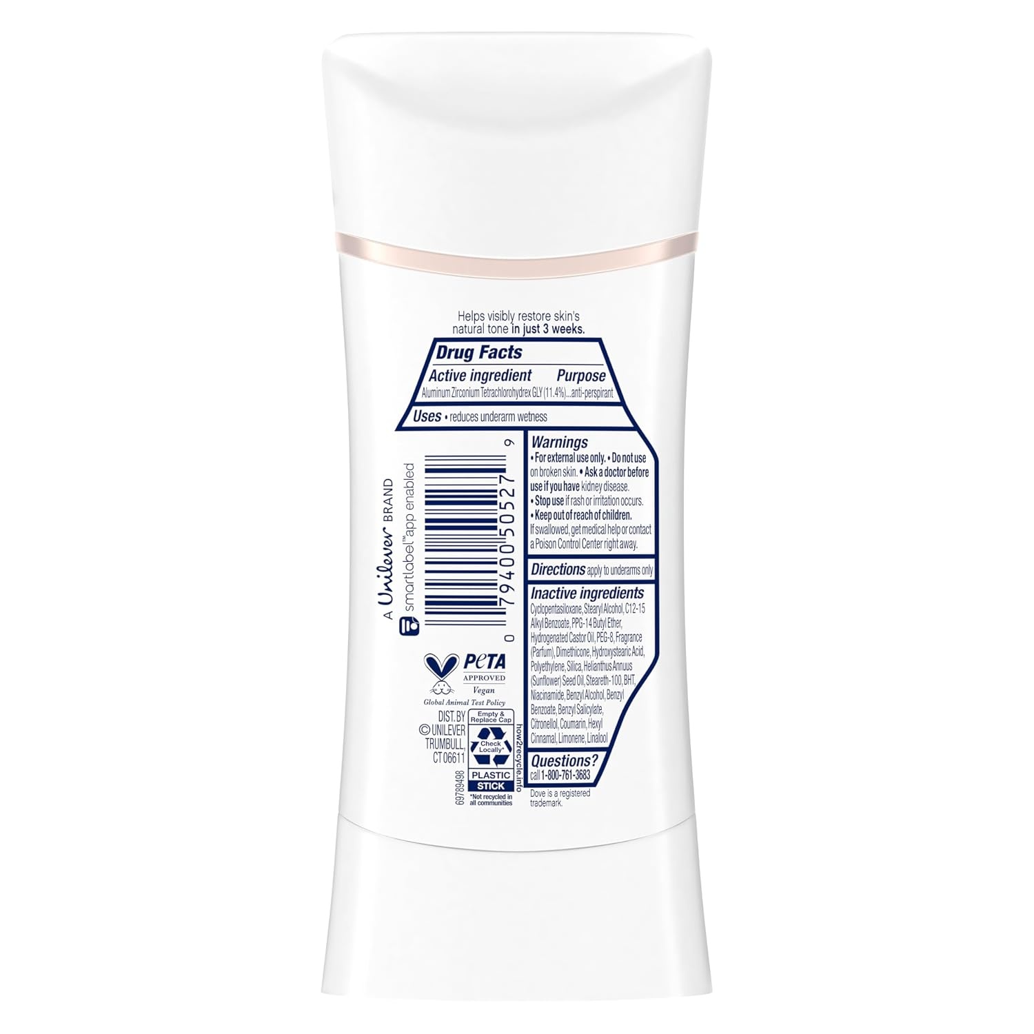 image:imageDove Even Tone Antiperspirant Deodorant Shea Butter amp Vanilla 26oz 3PK26 Ounce Pack of 3