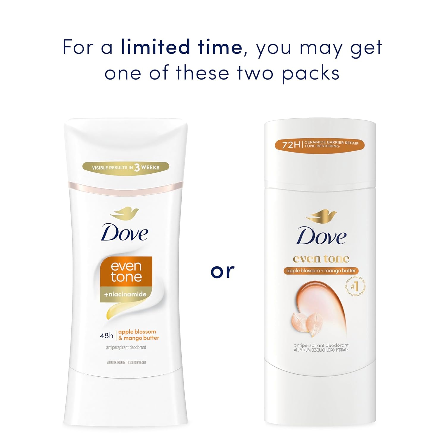 image:imageDove Even Tone Antiperspirant Stick Peach Blossom amp Rice Milk 3PK 26 oz26 Ounce Pack of 1