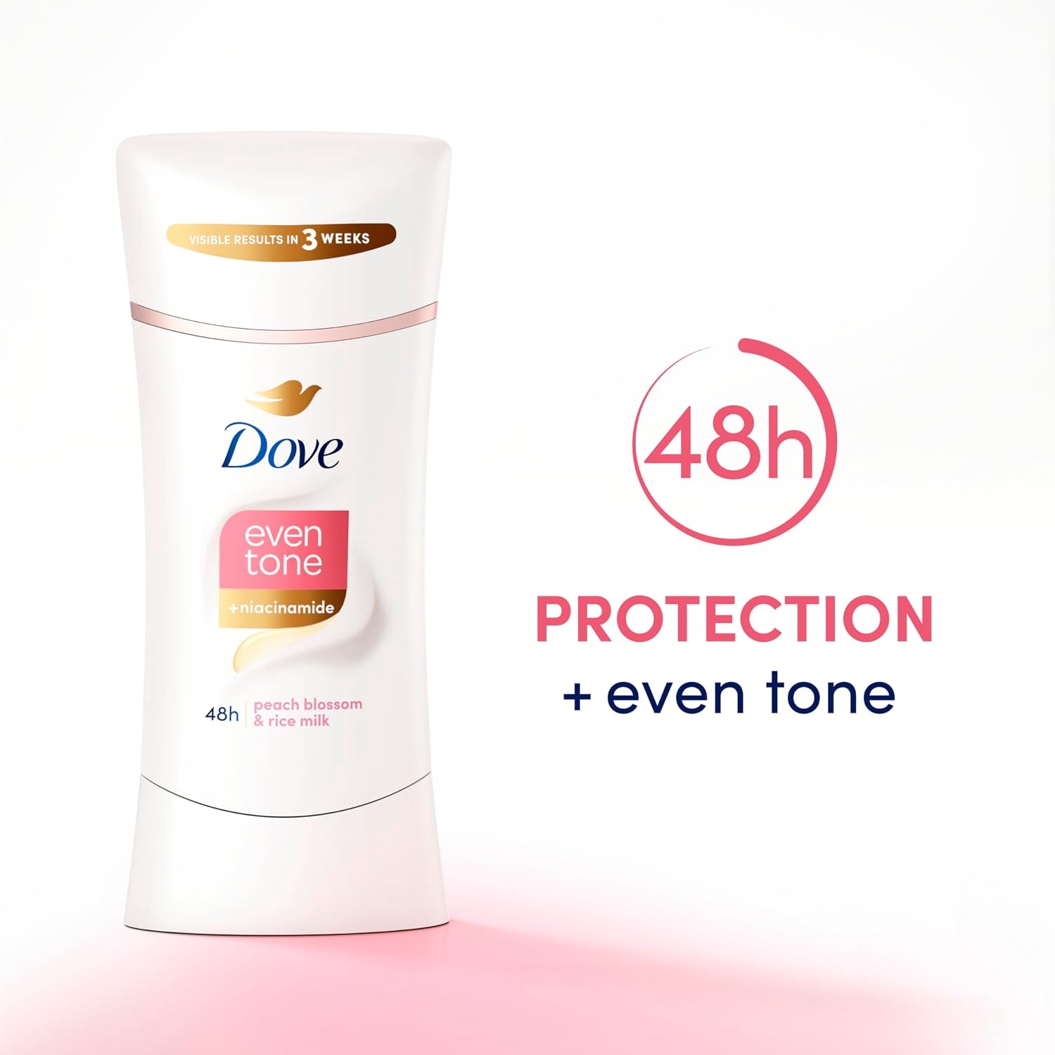 image:imageDove Even Tone Antiperspirant Stick Peach Blossom amp Rice Milk 3PK 26 oz26 Ounce Pack of 3