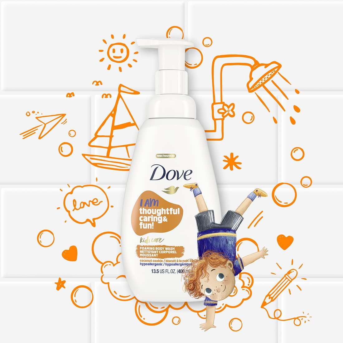 image:imageDove Foaming Body Wash For Kids 4 Count Berry Smoothie Hypoallergenic Skin Care 135 ozCoconut Cookie