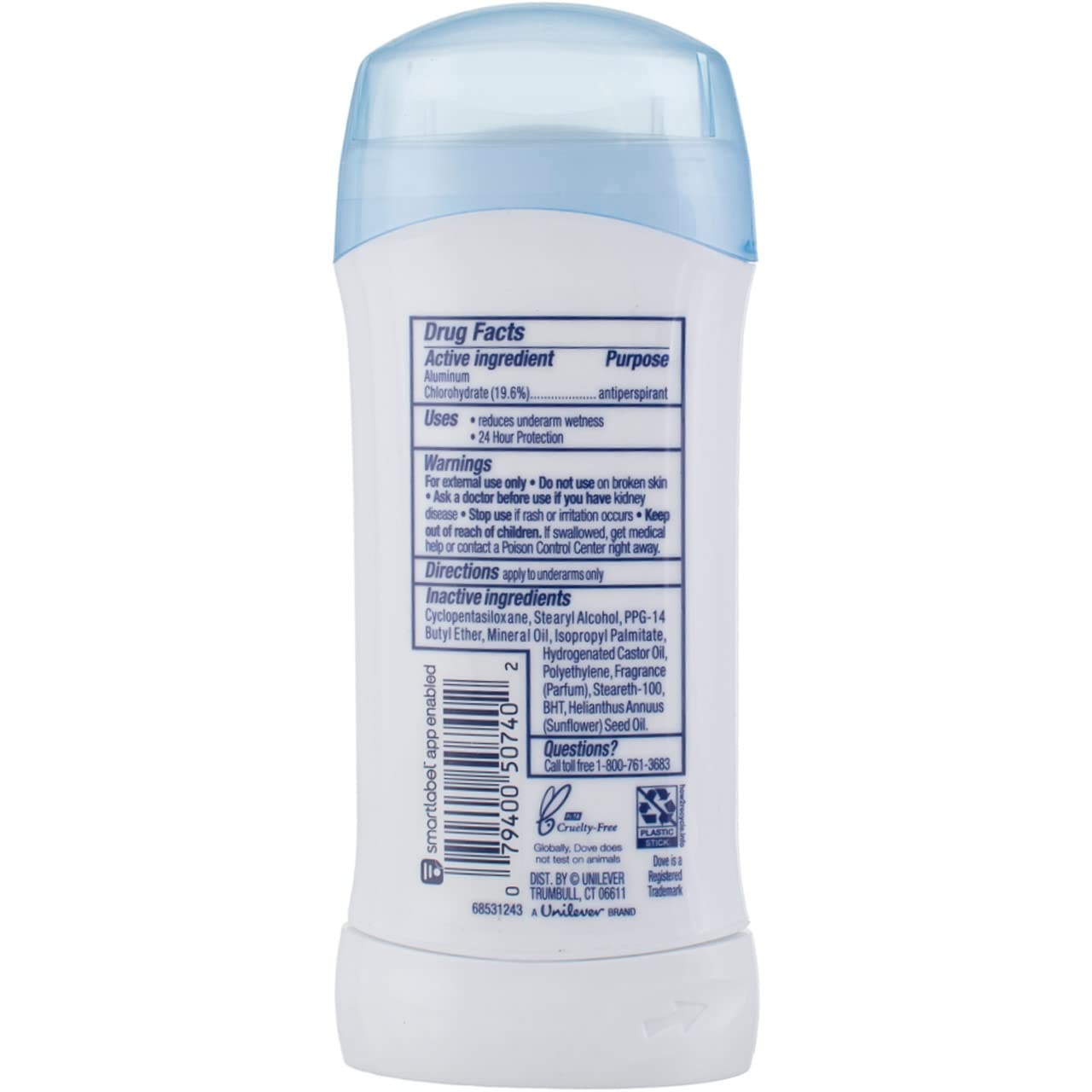 image:imageDove Invisible Solid Antiperspirant Deodorant Stick for Women 6 Count Sensitive for All Day Underarm Sweat amp Odor Protection 26 ozFresh